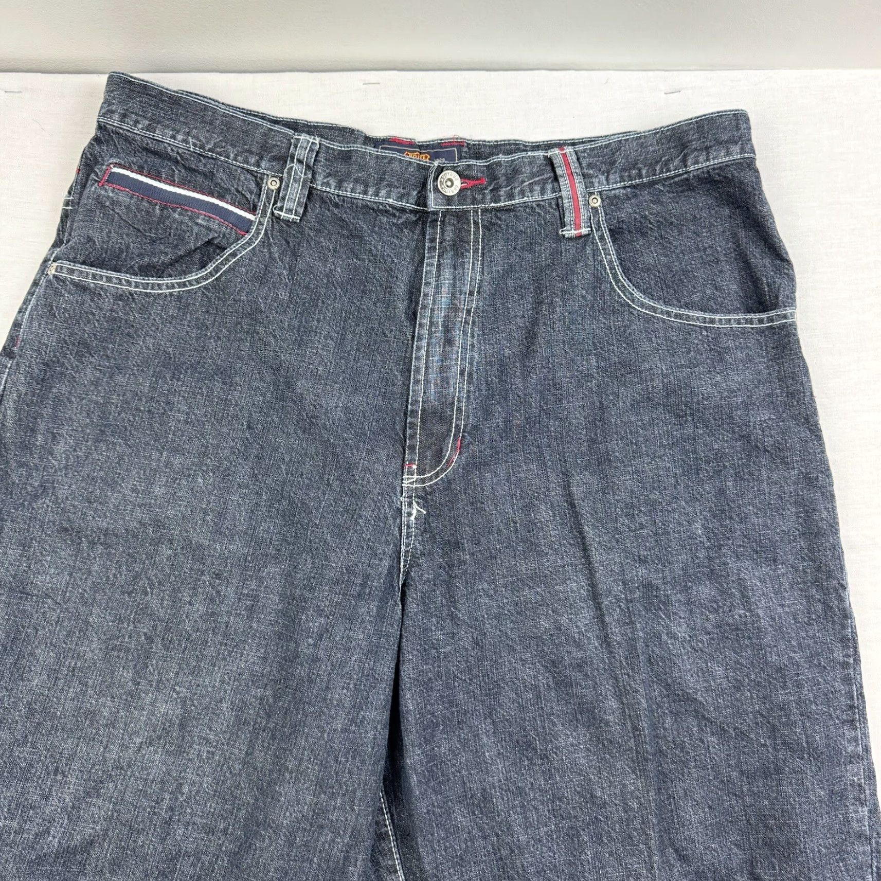 Route 66 VINTAGE Route 66 Jeans Black Wide Leg Adult 35x27 High Rise Relaxed Fit Y2K Grunge Mens Size US 35 - 2 Thumbnail