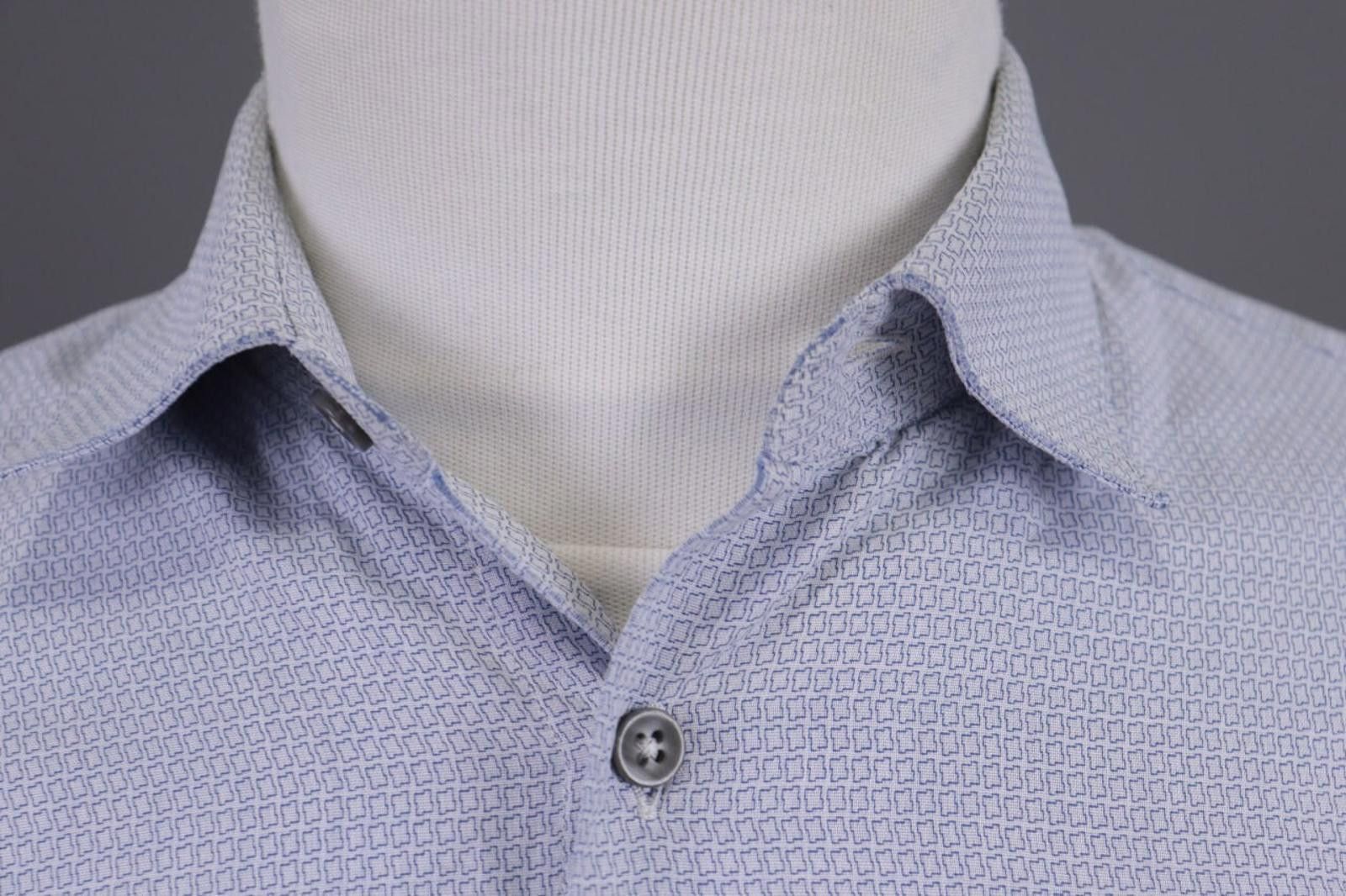 Ermenegildo Zegna Zegna Multicolor Geometric Slim Fit Casual Button Down Shirt Size US M / EU 48-50 / 2 - 4 Thumbnail