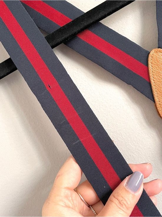 Vintage Vintage Blue / Red Braces Button Suspenders - One Size Size ONE SIZE - 3 Thumbnail