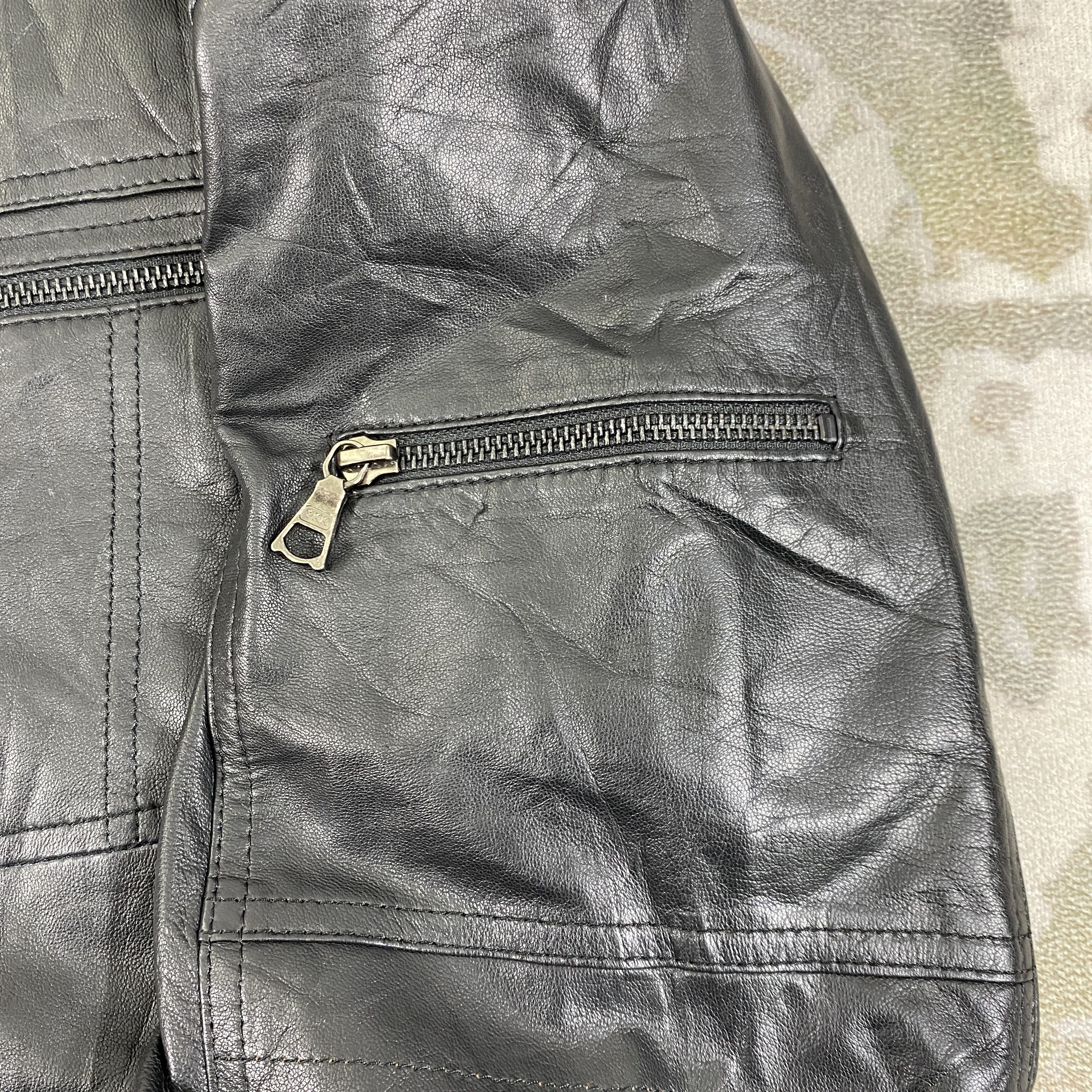 If Six Was Nine Vintage Massimo Collection Biker Black Jacket- J427 Size US L / EU 52-54 / 3 - 11 Thumbnail