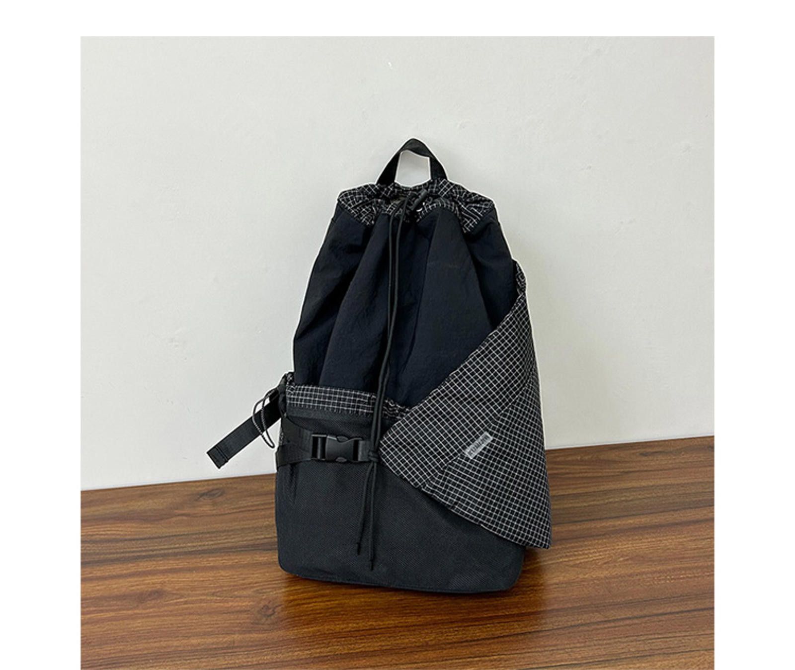 Vintage Trendy Black Casual Backpack with Stylish Design Size ONE SIZE - 3 Thumbnail
