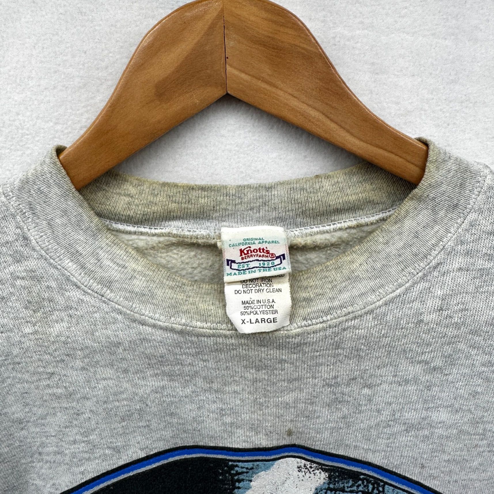 Vintage VINTAGE Knott’s Berry Farm Park Train Sweatshirt Crewneck XL Men Gray 90s Pullover Knit Sweatshirt Size US XL / EU 56 / 4 - 3 Thumbnail