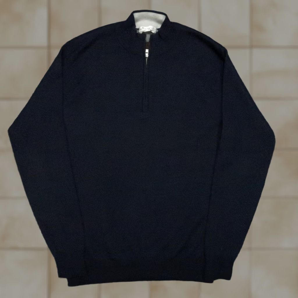Peter Millar VINTAGE? No. Peter Millar Sweater Men Medium Blue Cashmere Quarter Zip Pullover Jumper Size US M / EU 48-50 / 2 - 1 Thumbnail