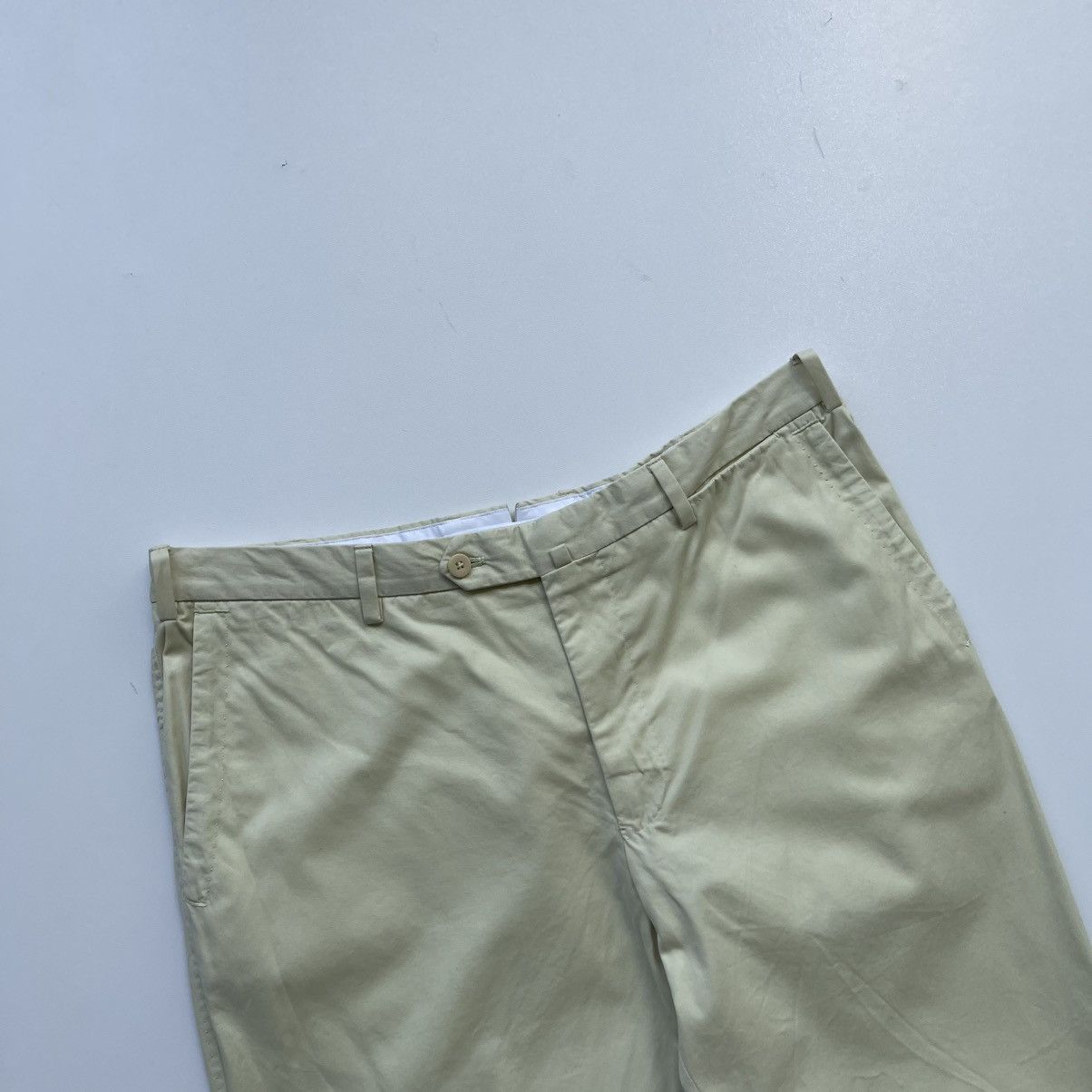 Luigi Borrelli Luigi Borrelli Napoli Vintage Cotton Chino Pants Yellow Size US 36 / EU 52 - 2 Thumbnail