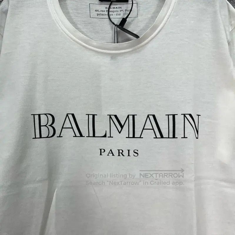 Balmain Balmain White Logo Cotton T-Shirt for Men . Size US M / EU 48-50 / 2 - 3 Thumbnail