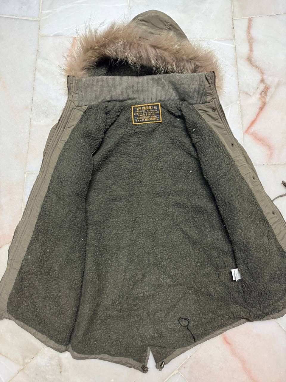 Tornado Mart TYPE AIRFORCE-07 US ARMY SHERPA WOOL JACKET LGB STYLE Size US S / EU 44-46 / 1 - 9 Thumbnail