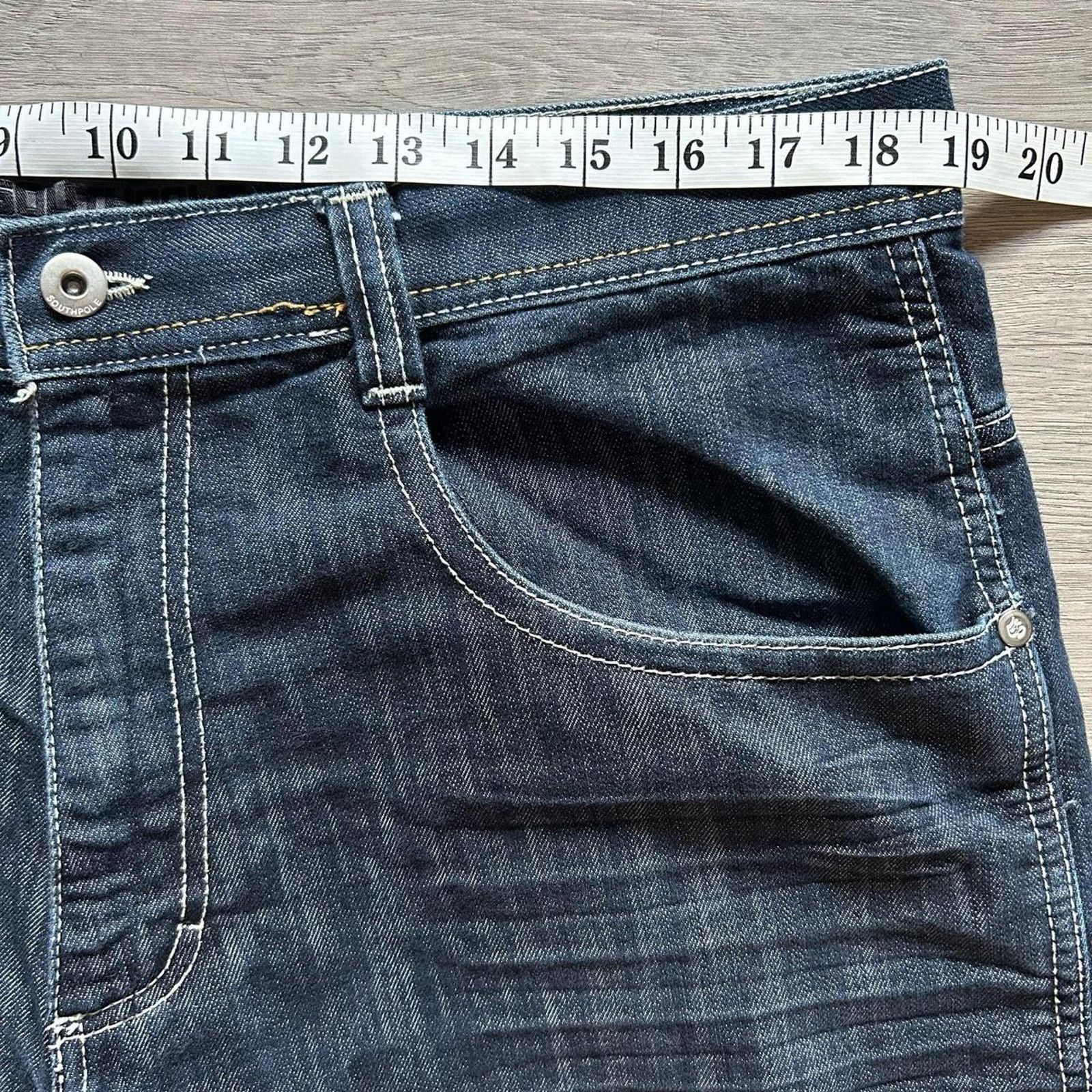 Southpole Y2k Southpole Baggy Raw Indigo Denim Jorts Size 38 Red Tab Size US 38 / EU 54 - 6 Thumbnail
