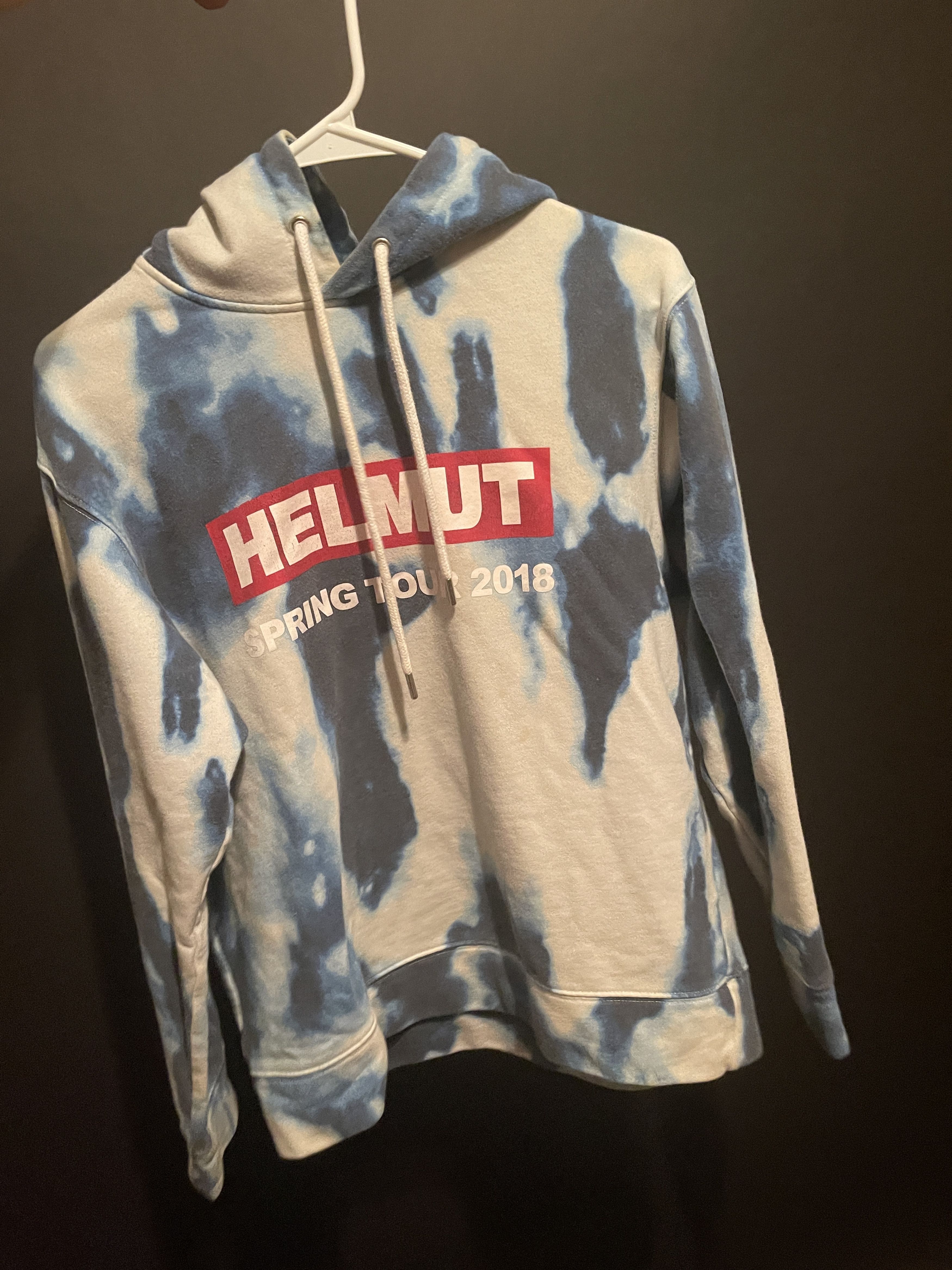 Image of Helmut Lang Helmut Tour Hoodie in Blue, Men's (Size Small)