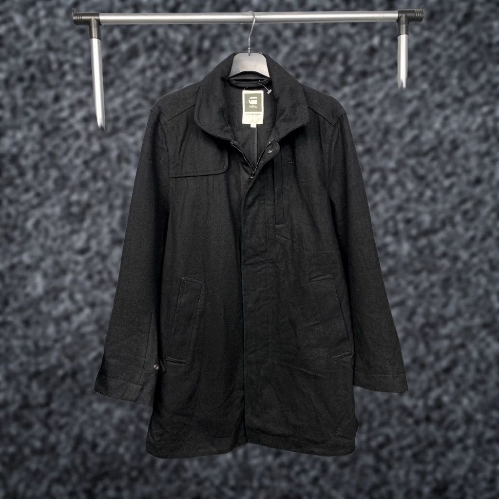 G-Star G Star Raw Mens Wool Coat Garber Trench Jacket XL Coat Mens Gray Wool Blended Overcoat Garber coats Size US XL / EU 56 / 4 - 1 Thumbnail