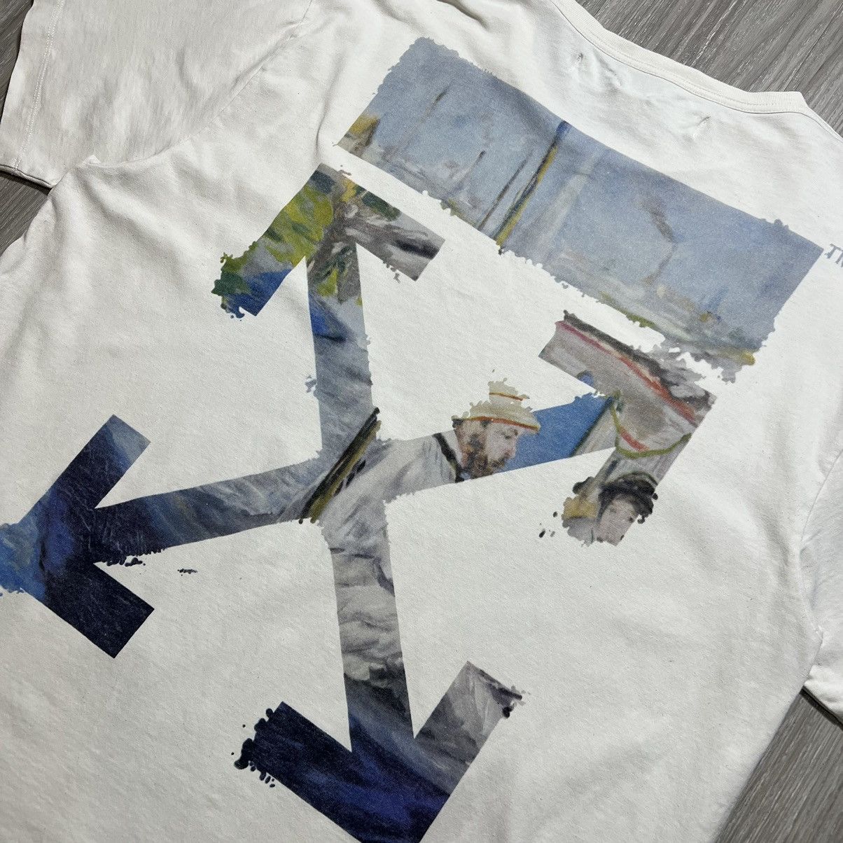Off-White Off-White Oil Painting Diagonal Arrow Tee Size US XL / EU 56 / 4 - 10 Thumbnail