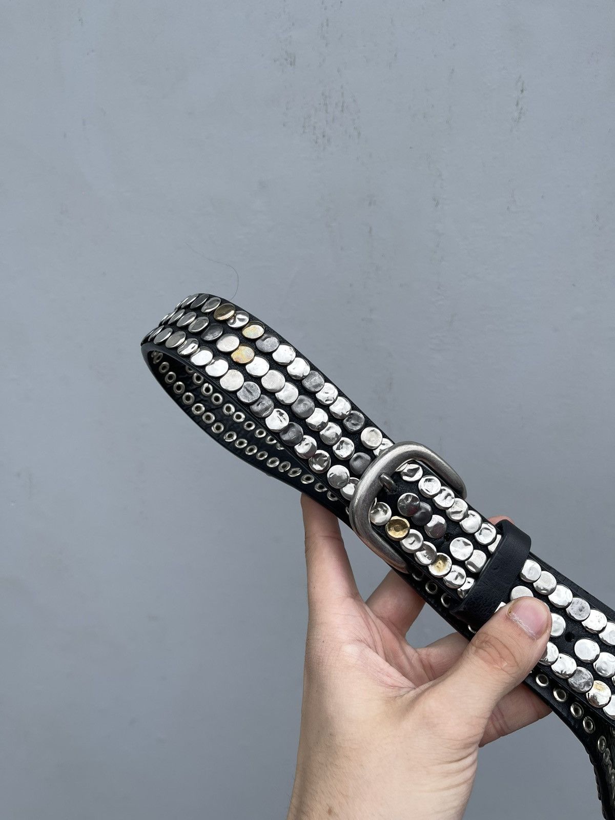 Japanese Brand Y2k Fish Scale Rhinestones Punk Grunge BB Simon Style Belt Size ONE SIZE - 2 Thumbnail