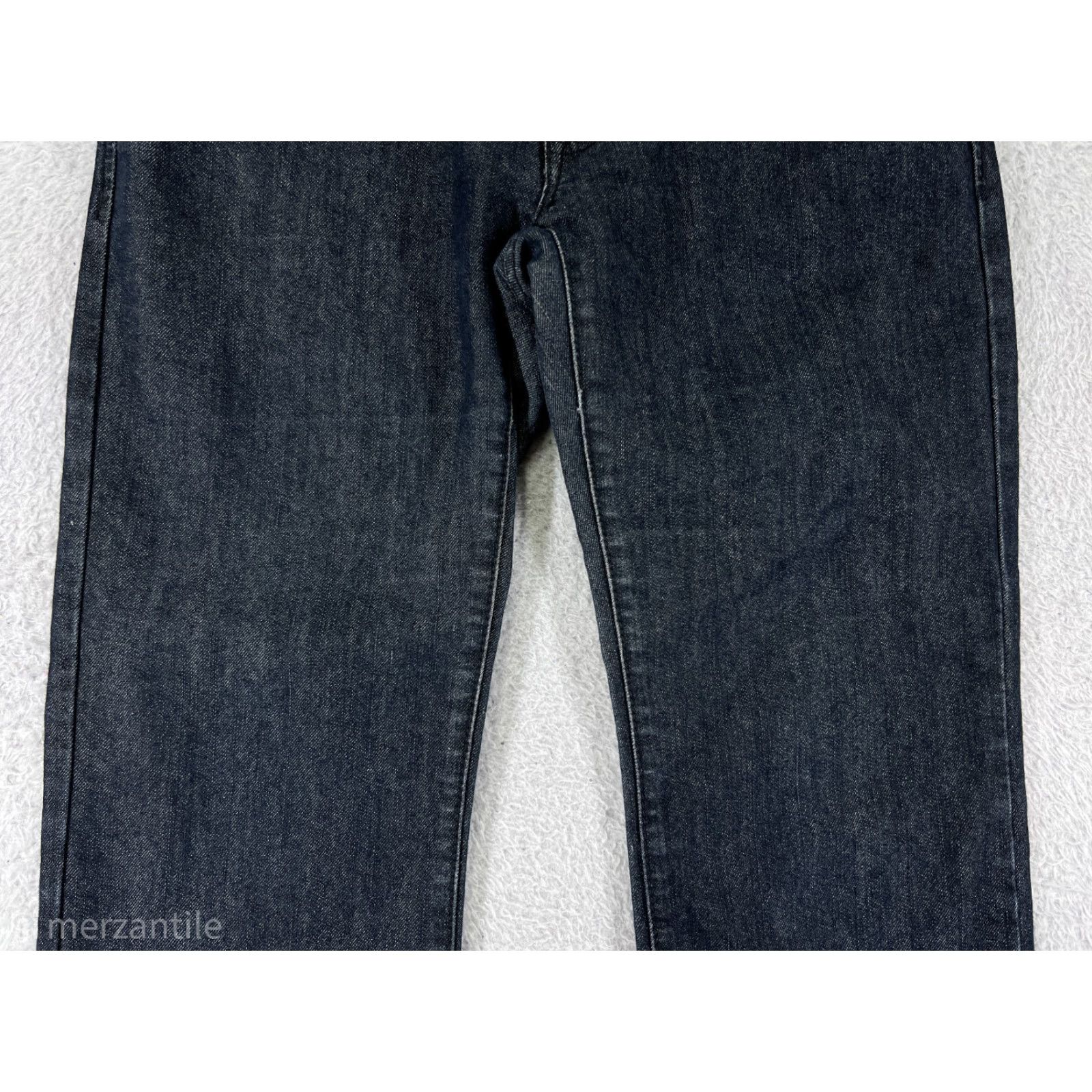 TCB Jeans BB Jeans Black Denim Bootcut Jeans Womens 13 Stretch Cotton Blend Low Rise 32W Inseam 30in 5-Pocket Embellished Logo Button Vintage No Size 34" / US 12 / IT 48 - 6 Thumbnail