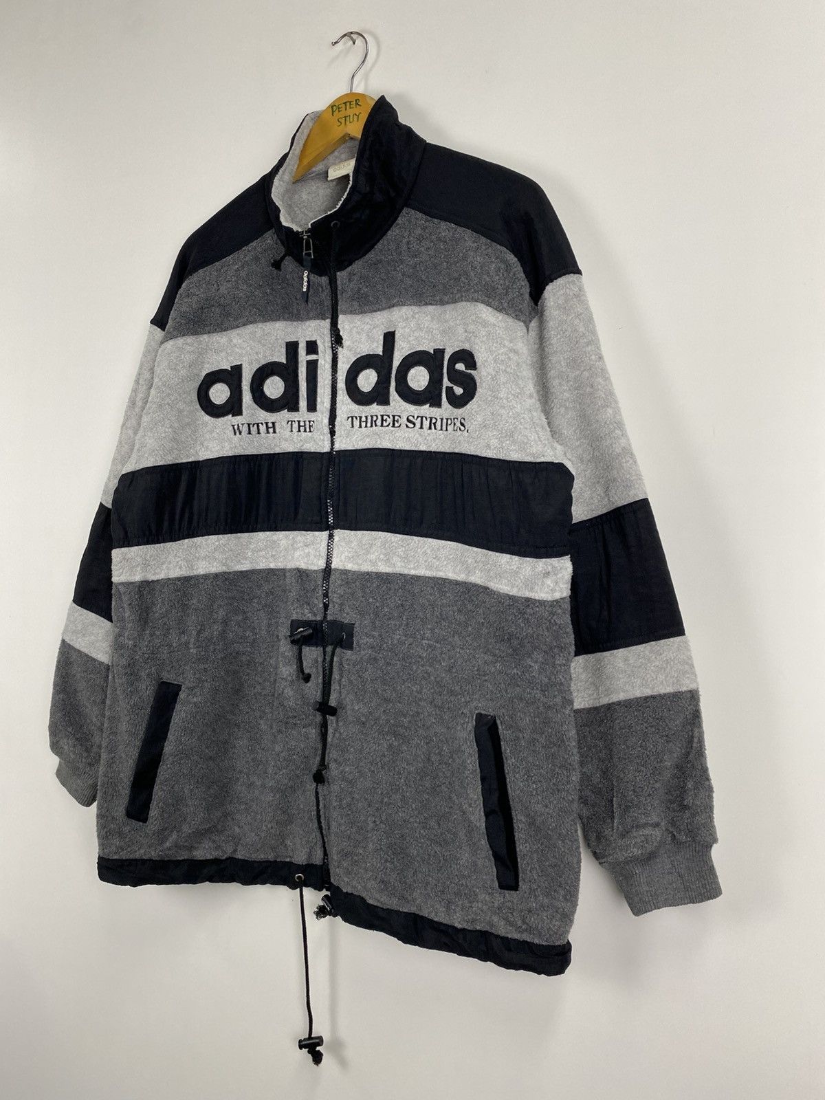 Adidas × Vintage Vintage Adidas Fleece Jacket Size US L / EU 52-54 / 3 - 4 Thumbnail