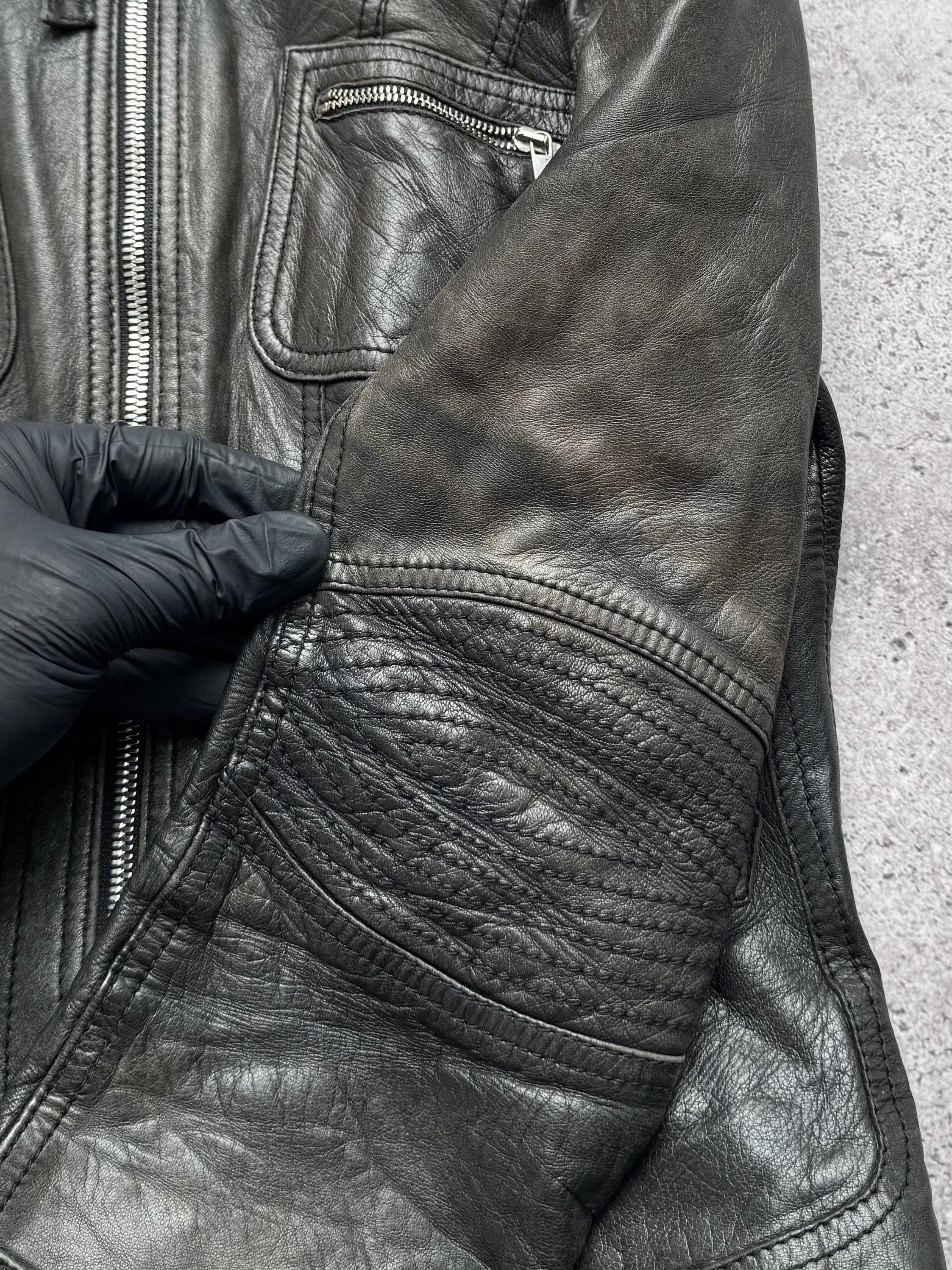 Vintage Vintage Faded Leather Cropped Jacket C5(V405)(E8) Size XS / US 0-2 / IT 36-38 - 5 Thumbnail
