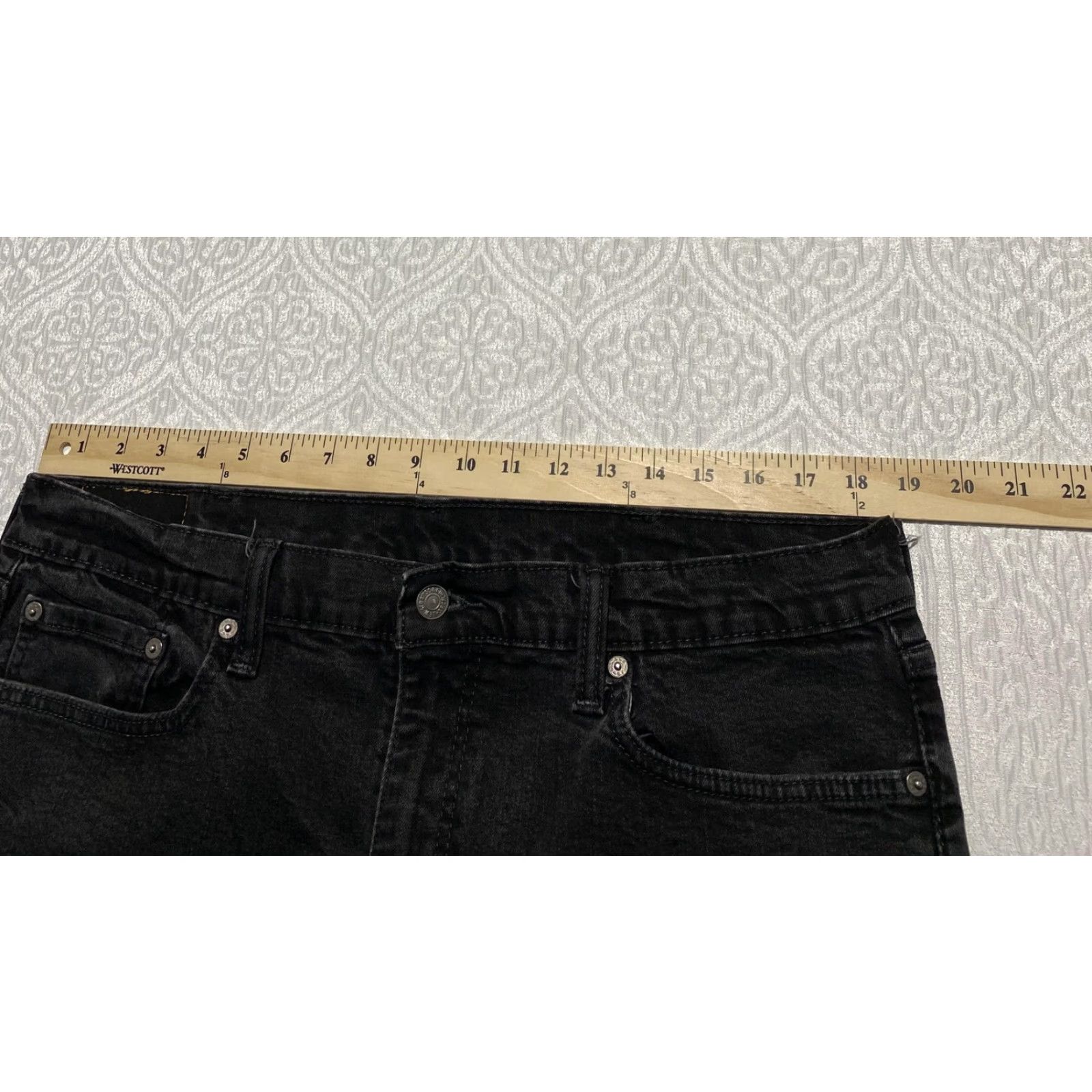 Levi's VINTAGE? Wait. Levis 502 Jeans Mens 38x27 Black Straight Leg Denim Button Fly Classic Fit Size US 38 / EU 54 - 5 Thumbnail