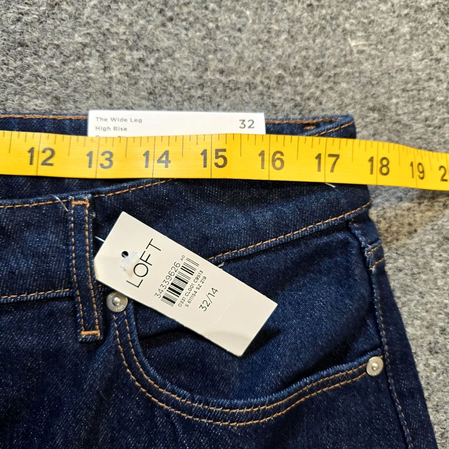 Loft LOFT Jeans Womens Size 32 Blue Wide-Leg High Rise Curvy Fit Capsule Casual Dark Jeans Size 24" / US 00 / IT 34 - 6 Thumbnail