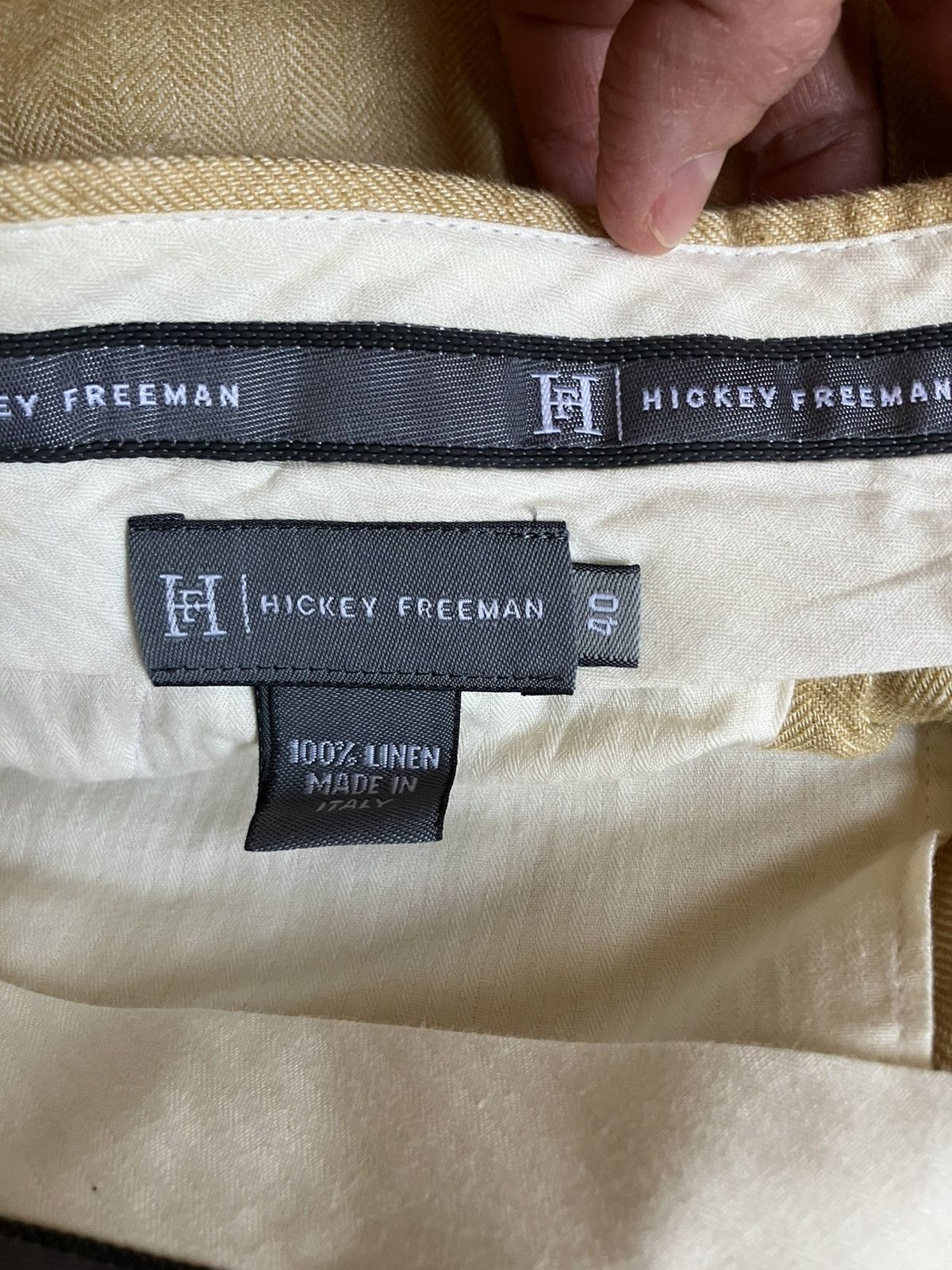 Hickey Freeman Men’s Hickey Freeman 100% Linen Shorts Made in Italy sz 40 Size US 40 / EU 56 - 2 Thumbnail