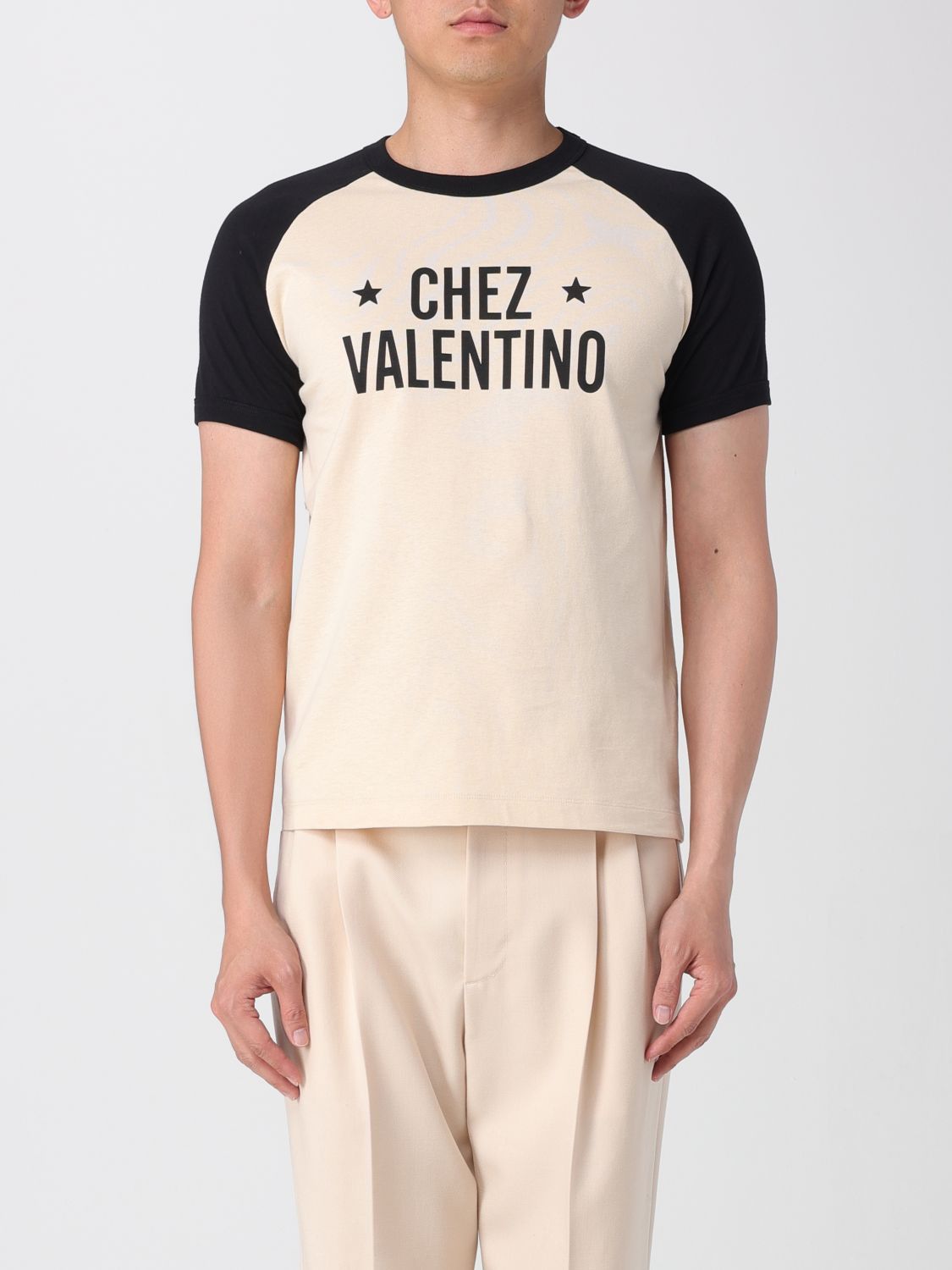 Valentino Valentino T-Shirt Men Butter Size US XL / EU 56 / 4 - 1 Thumbnail