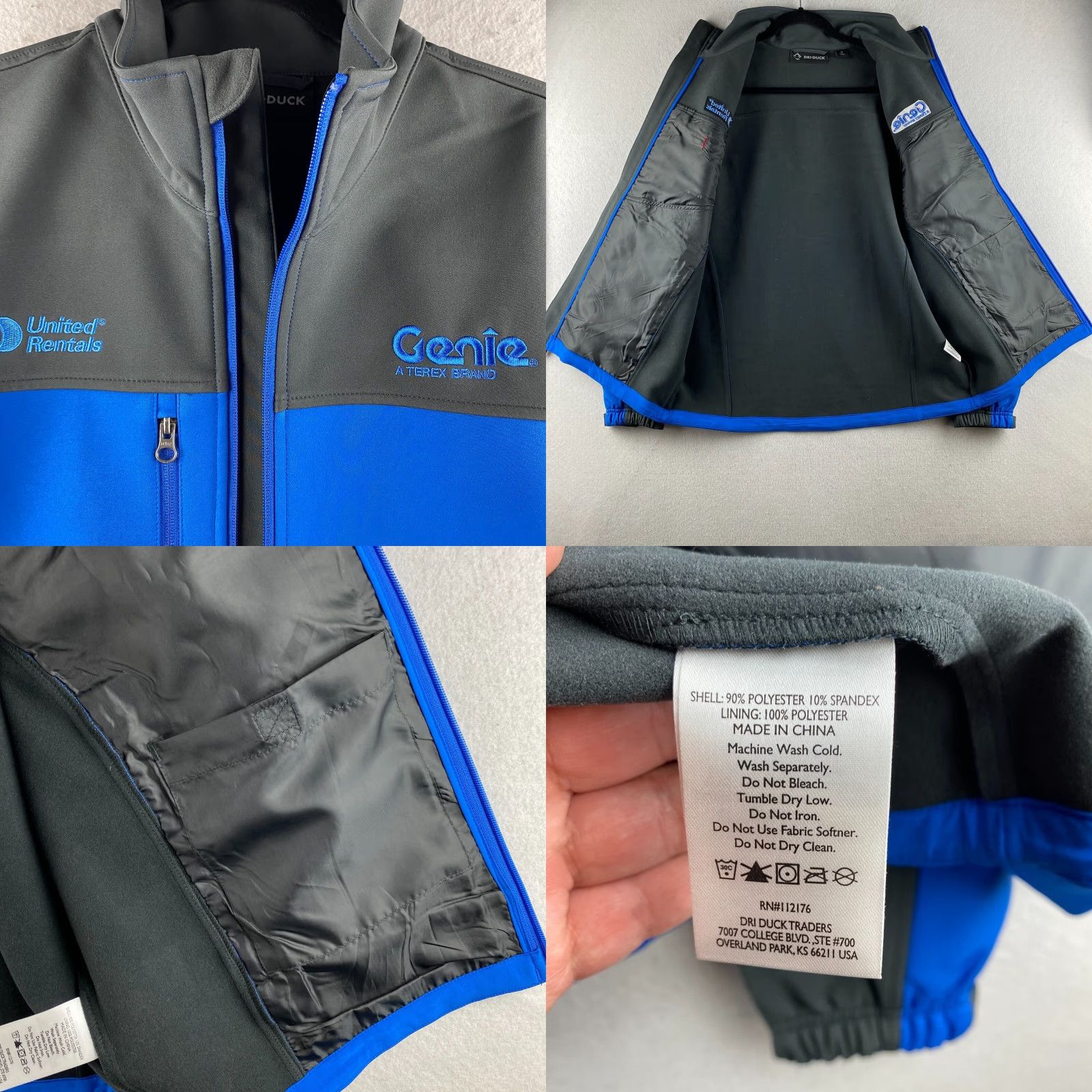Vintage DRI DUCK Jacket Mens M Medium Black Blue Full Zip Weather Resistant Performance Size US M / EU 48-50 / 2 - 11 Thumbnail