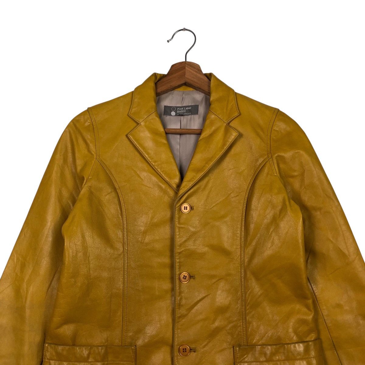 Japanese Brand United Arrows Pink Label Mustard Leather Japan Made Archive Size US M / EU 48-50 / 2 - 4 Thumbnail