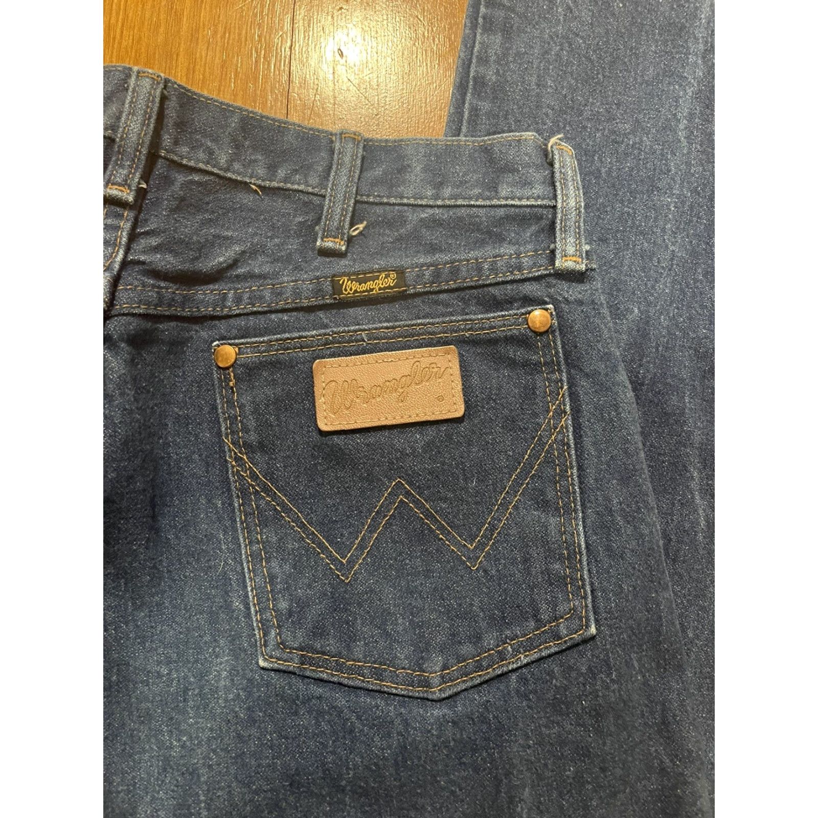 Wrangler VINTAGE Wrangler Cowboy Cut Jeans 13MWZ Denim 34x38 Blue Distressed 5-Pocket Mens Western Cowboy USA Size US 34 / EU 50 - 5 Thumbnail