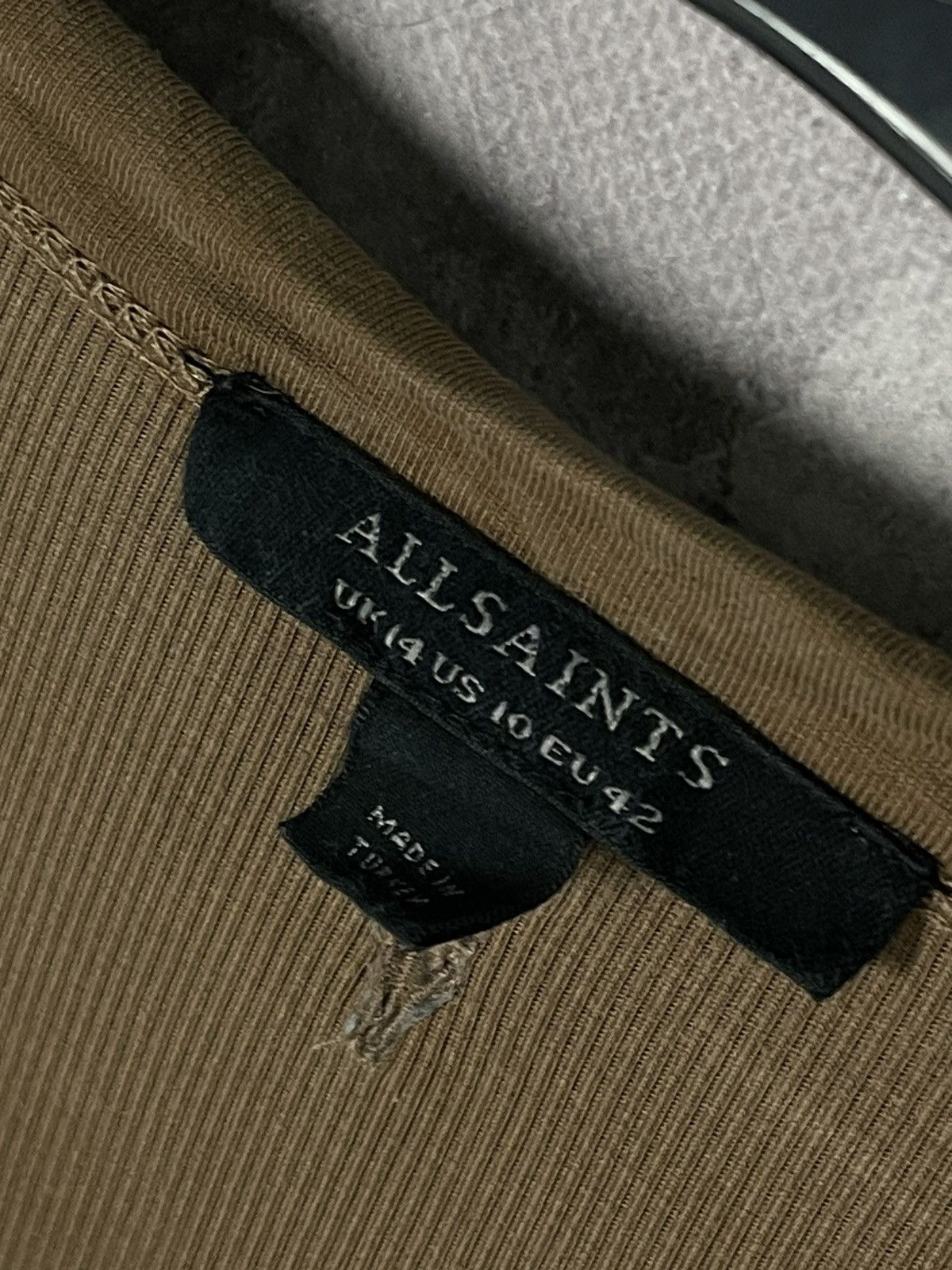 Allsaints × Japanese Brand Allsaints Y2K Brown Avant Garde Archival Tank Top shirt Size L / US 10 / IT 46 - 7 Thumbnail