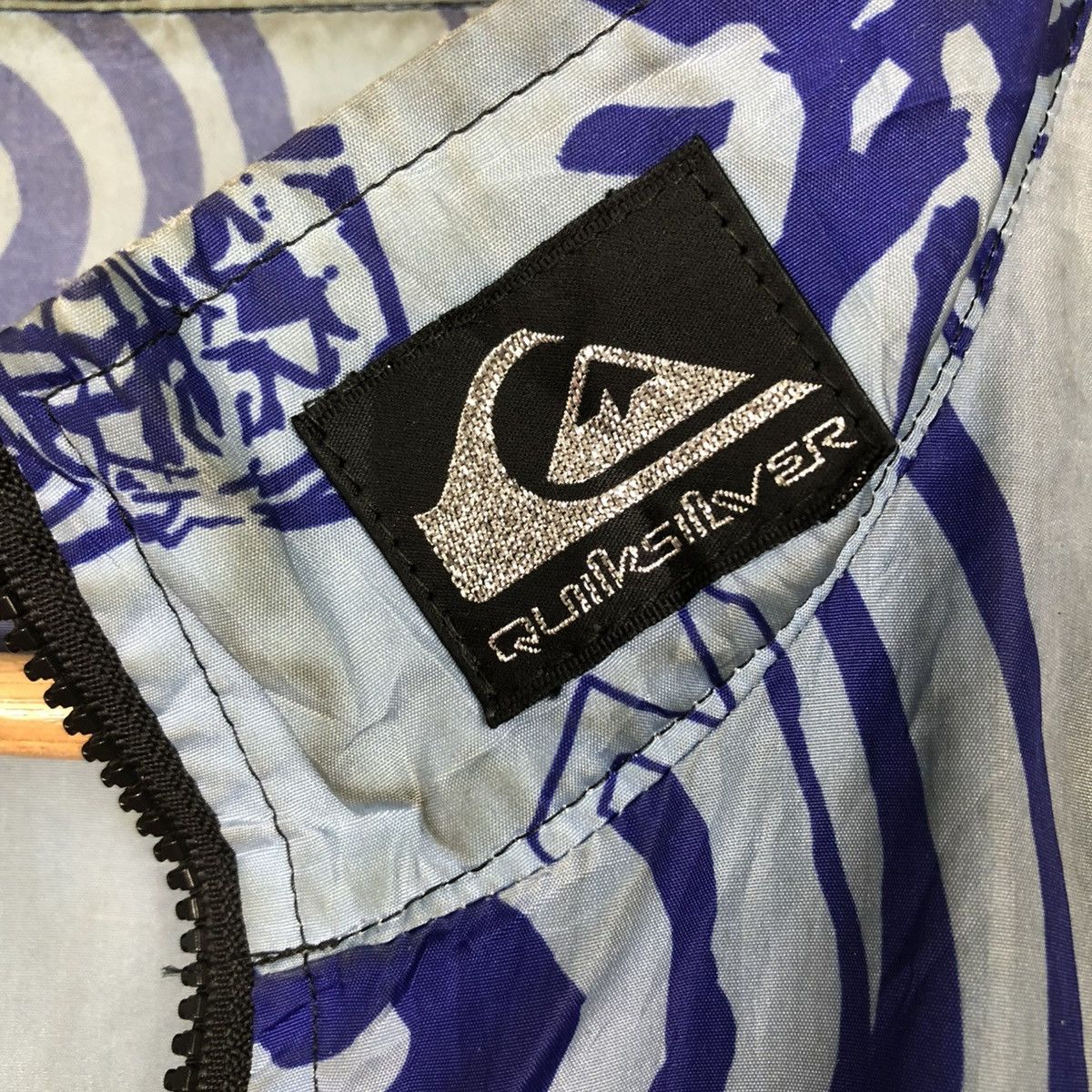 Quiksilver 🔥VINTAGE BOMBER JACKET ZIPPER QUICKSILVER OVERPRINT Size US L / EU 52-54 / 3 - 21 Thumbnail