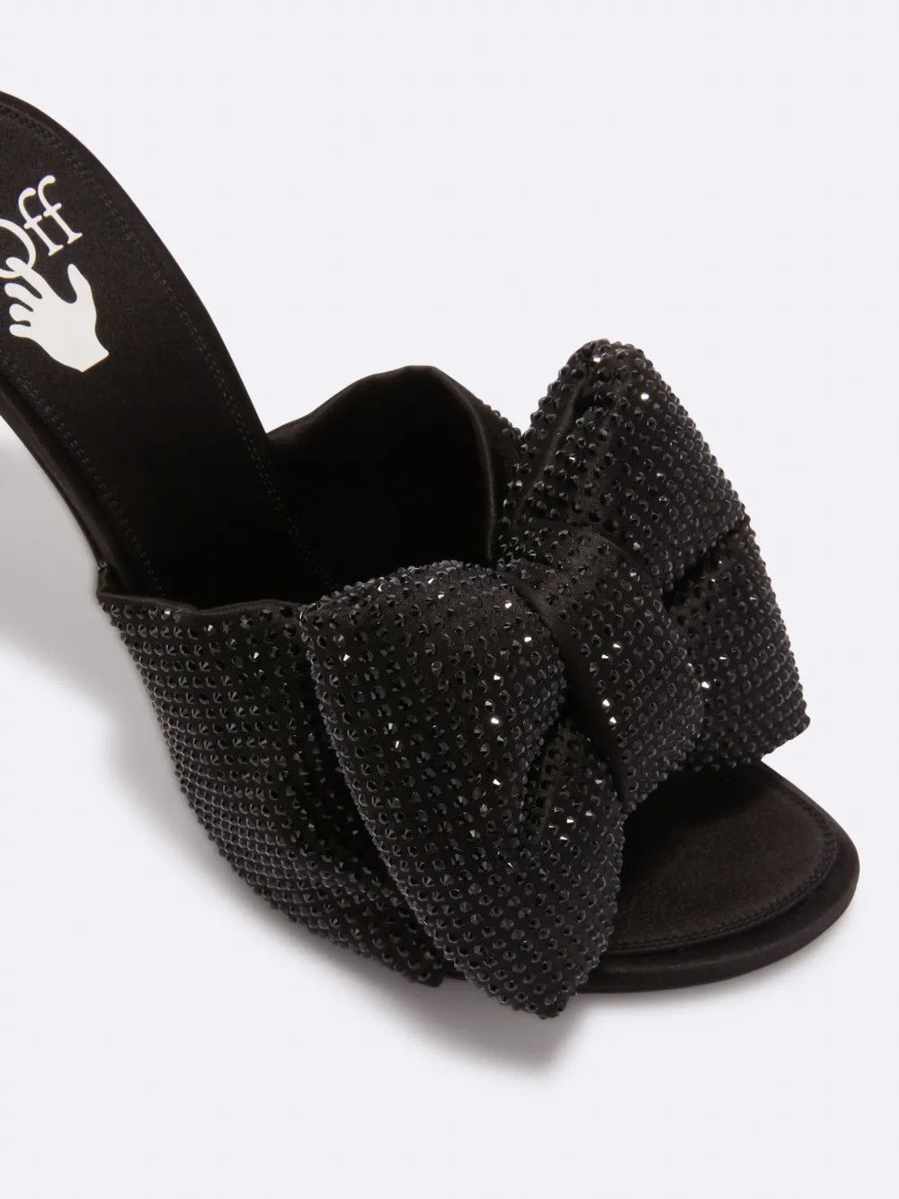 o1gr1nt0125 Strass Bow High Allen Mules in Black