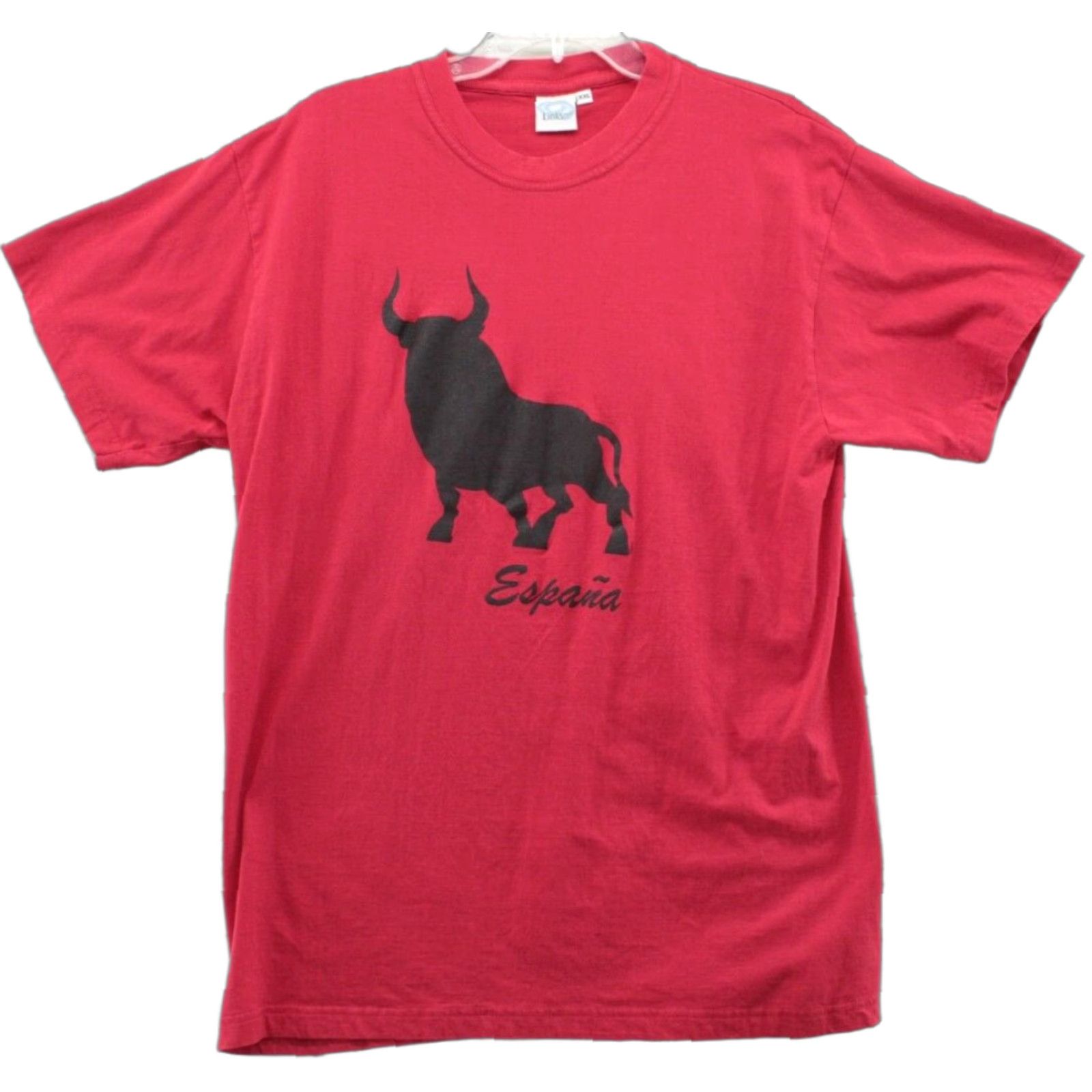 Vintage Links T-shirt Adult XXL Red 100% Cotton Spain Running Of The Bulls Size US XXL / EU 58 / 5 - 1 Thumbnail