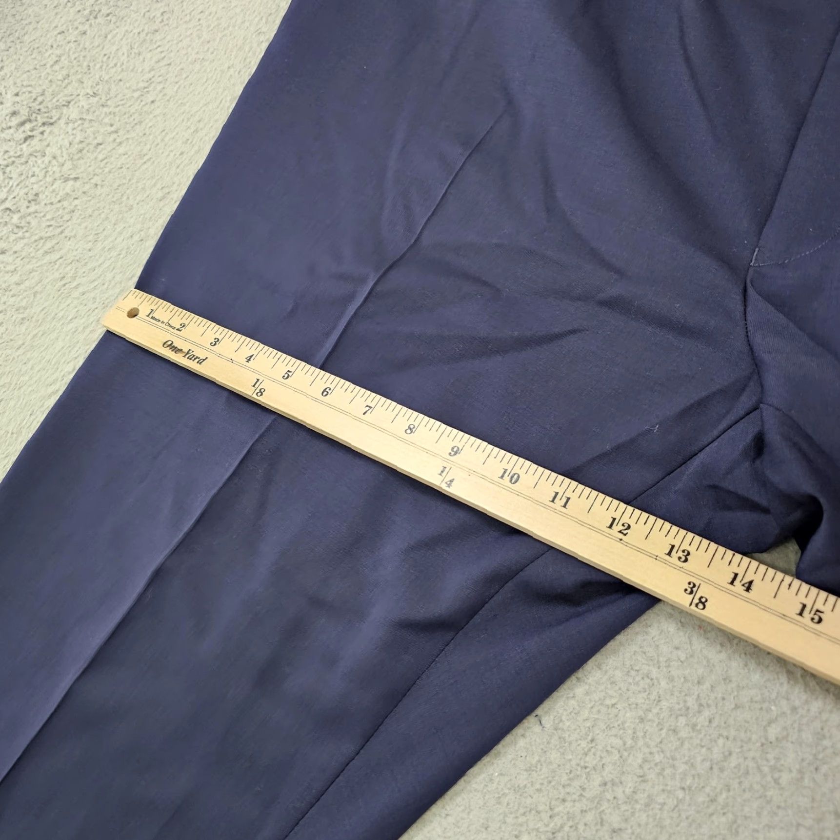 Tommy Hilfiger Tommy Hilfiger TH Flex Pants Mens 44x27 Navy Ryland Wool Stretch Dress Work Size US 44 / EU 60 - 7 Thumbnail