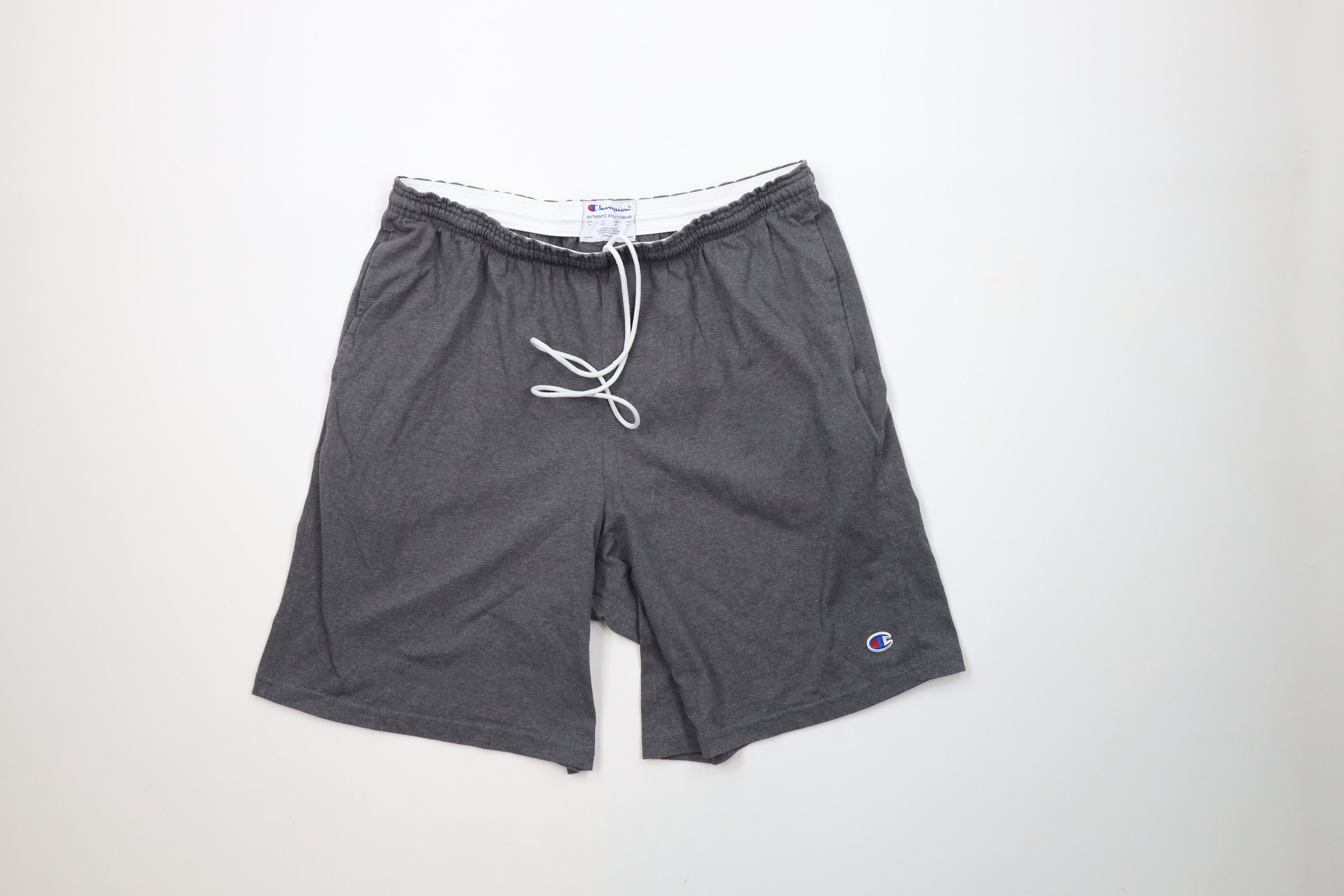Champion × Vintage Vintage Champion Logo Above Knee Cotton Dad Shorts Gray Size US 36 / EU 52 - 1 Thumbnail
