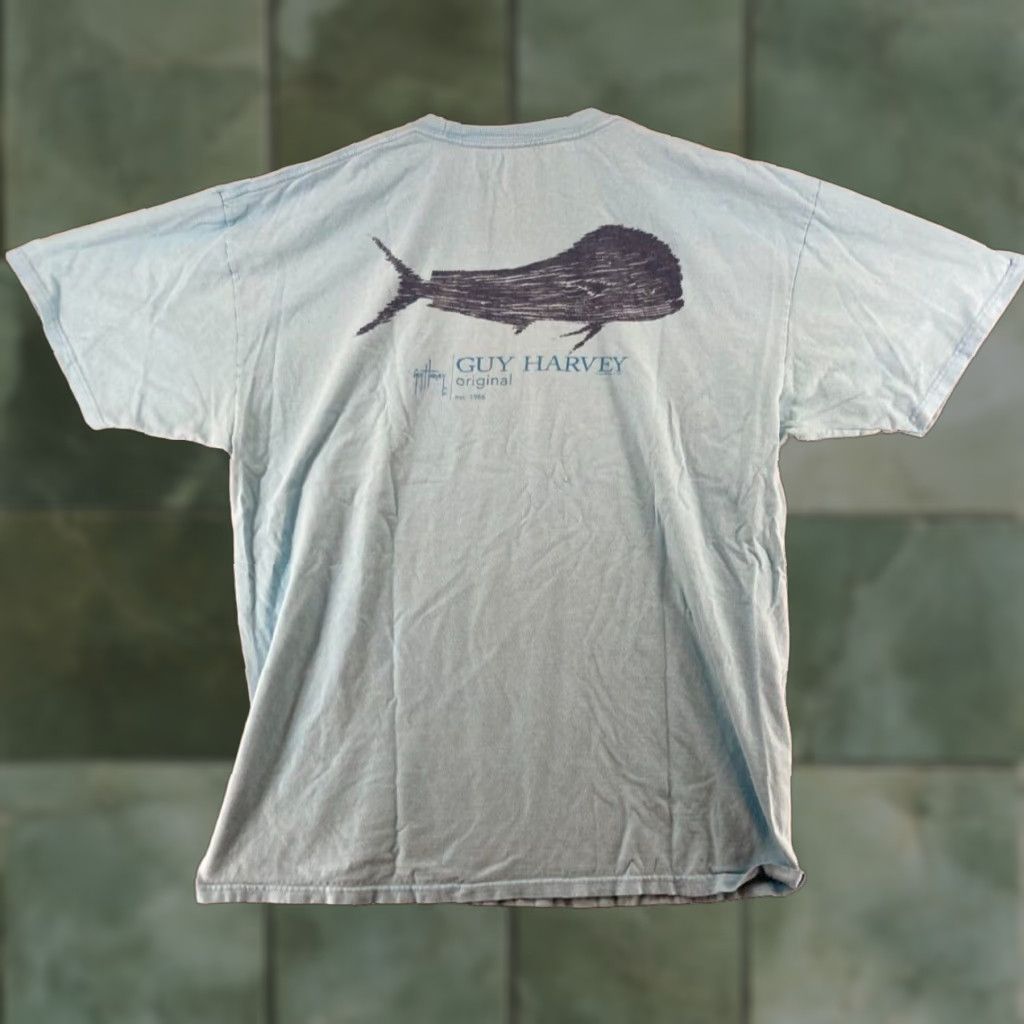 Guy Harvey Guy Harvey T Shirt Mens XL Blue Fish Beach Graphic Print Crew Neck Shirt XL Mens Blue Fisherman Theme 90s (if applicable) Size US XL / EU 56 / 4 - 1 Thumbnail