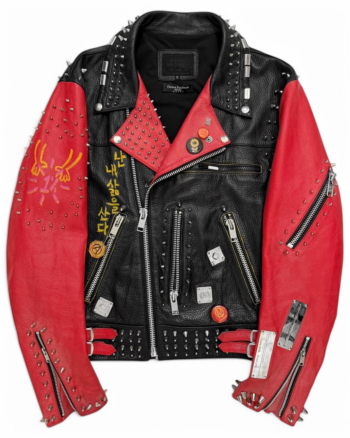 99%IS- RAINBOW ZIP LEATHER JACKET | Grailed
