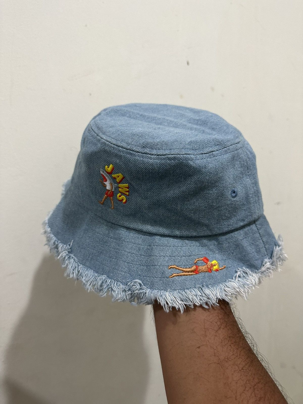 Other Distress JAWS Denim Bucket Hat Size ONE SIZE - 2 Thumbnail