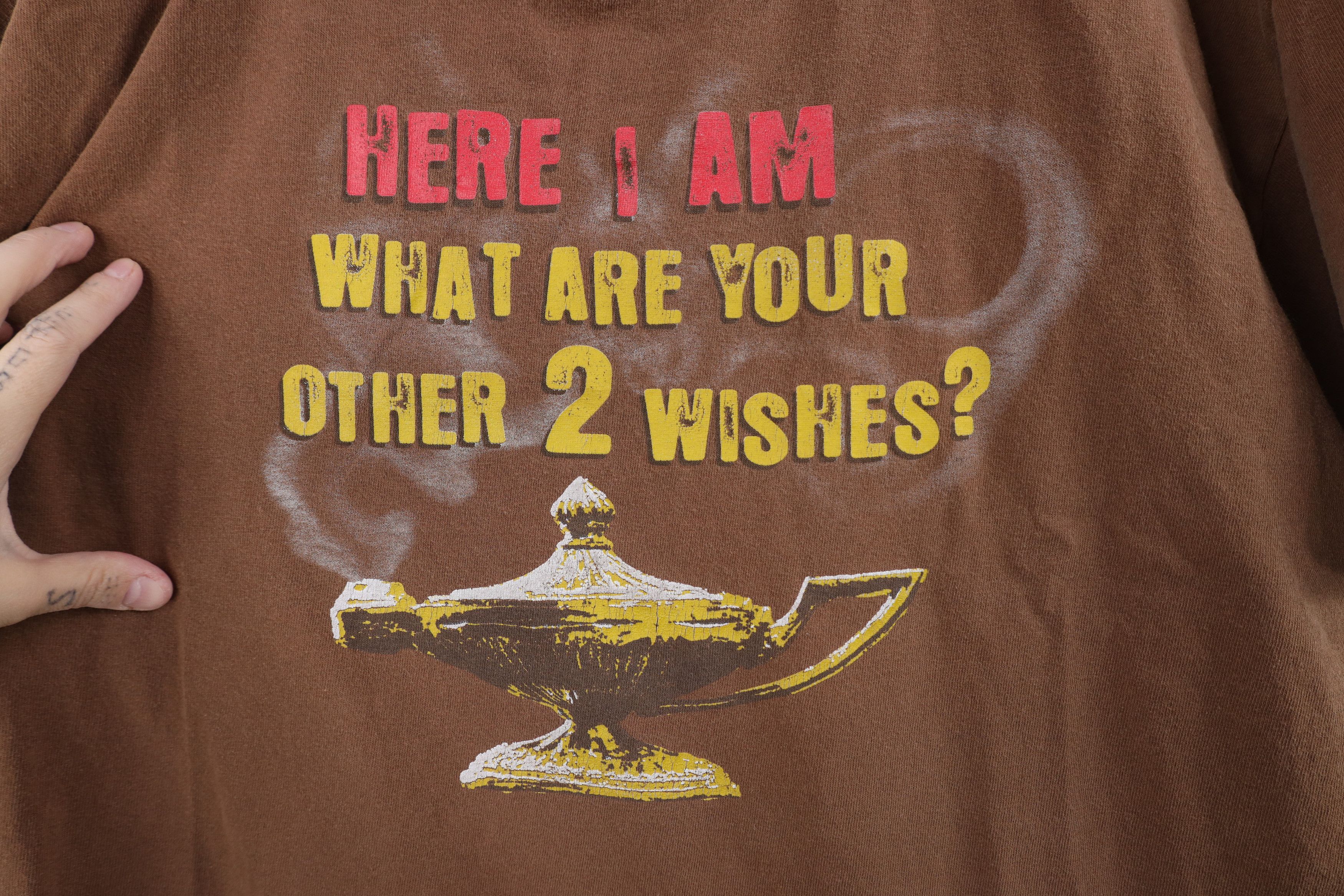 Vintage Vintage Y2K Streetwear Magic Genie Lamp T-Shirt Brown Cotton Size US XL / EU 56 / 4 - 4 Thumbnail