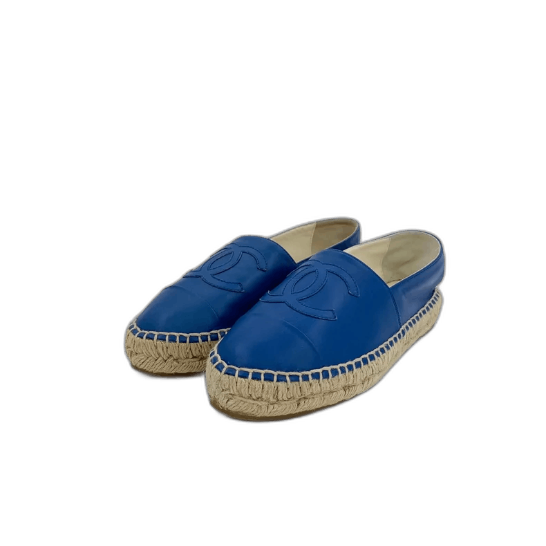 Chanel Chanel Blue Leather Casual Fisherman Shoes Size US 6 / IT 36 - 1 Thumbnail
