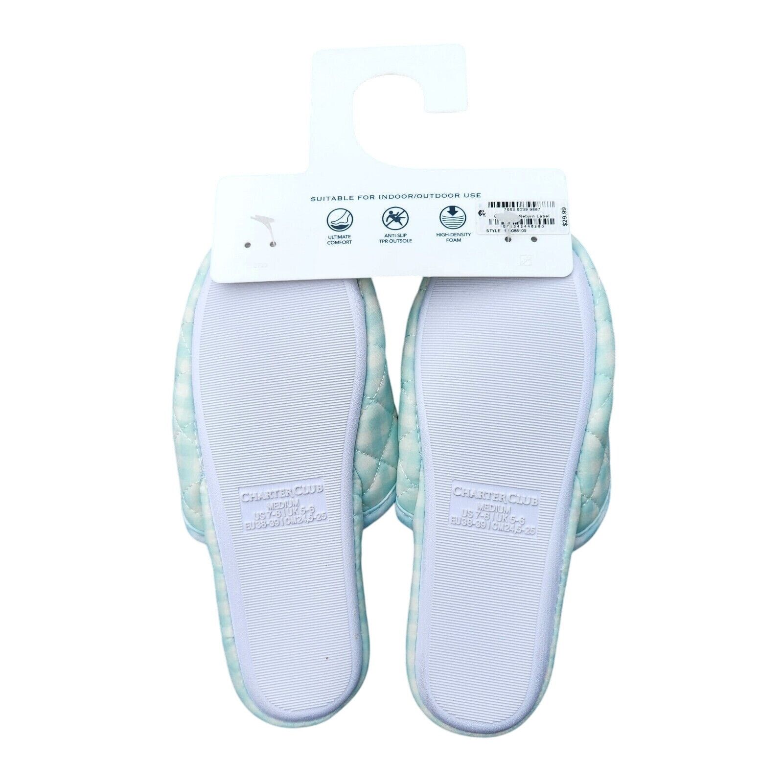 The Unbranded Brand Charter Club Women Quilted Indoor Clog Slipper Size M / 7-8 Size US 8 / IT 38 - 3 Thumbnail