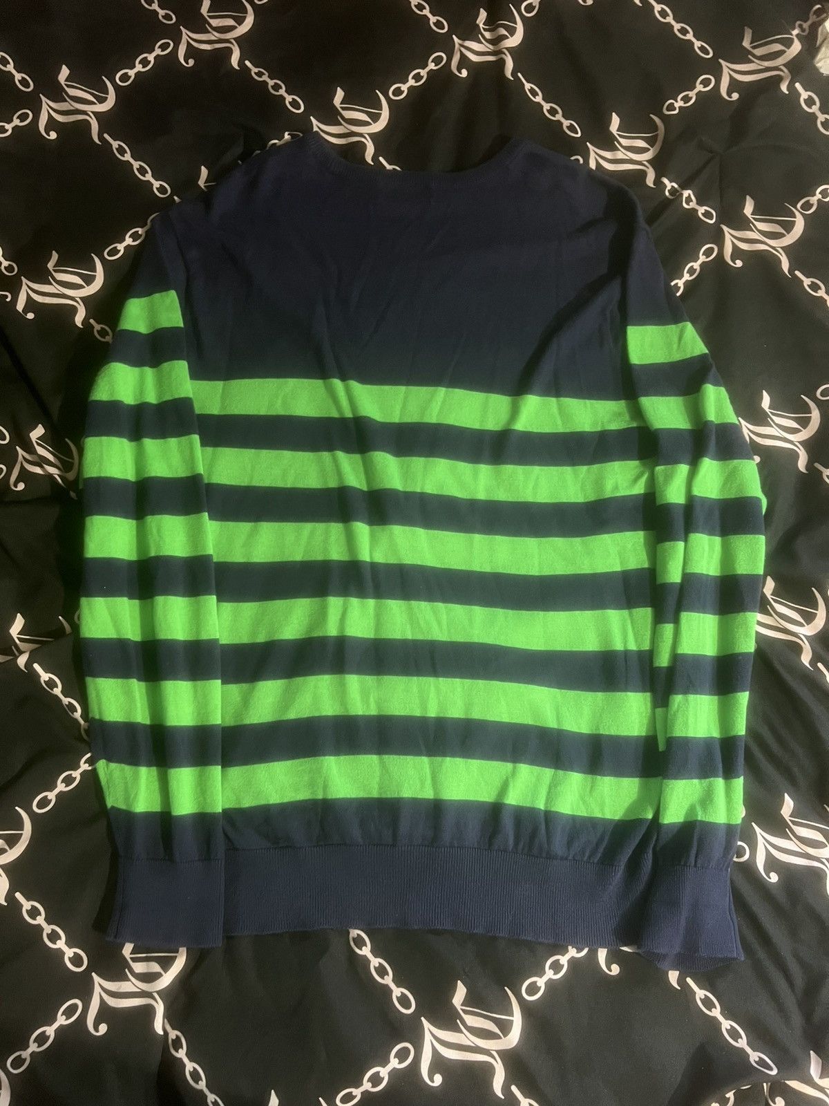 Polo Ralph Lauren VTG Polo Ralph Lauren Golf Green Mens Striped Sweater Knit Size US L / EU 52-54 / 3 - 3 Thumbnail