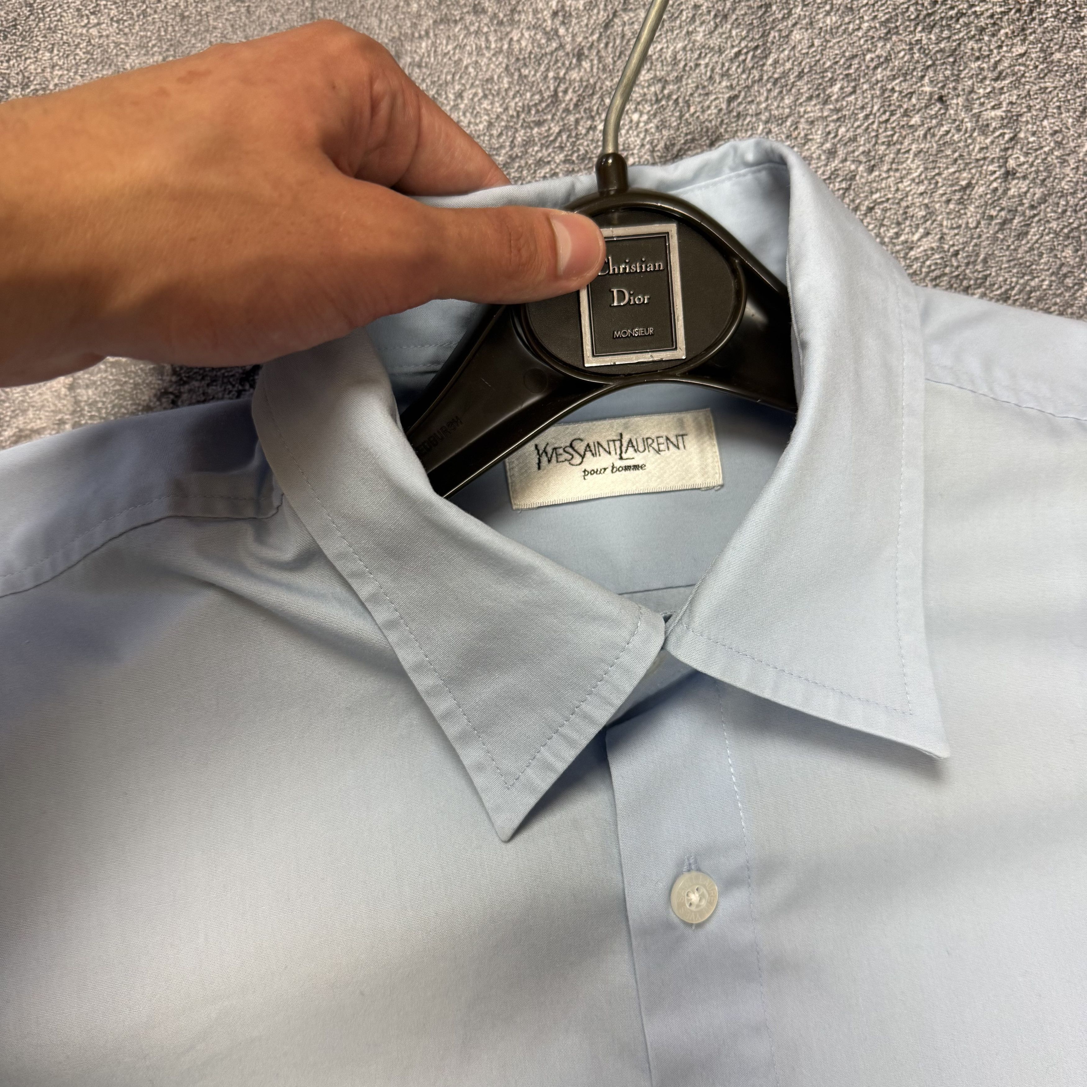 Yves Saint Laurent Vintage Yves Saint Laurent YSL Short Sleeve Button Up Shirt Size US L / EU 52-54 / 3 - 3 Thumbnail