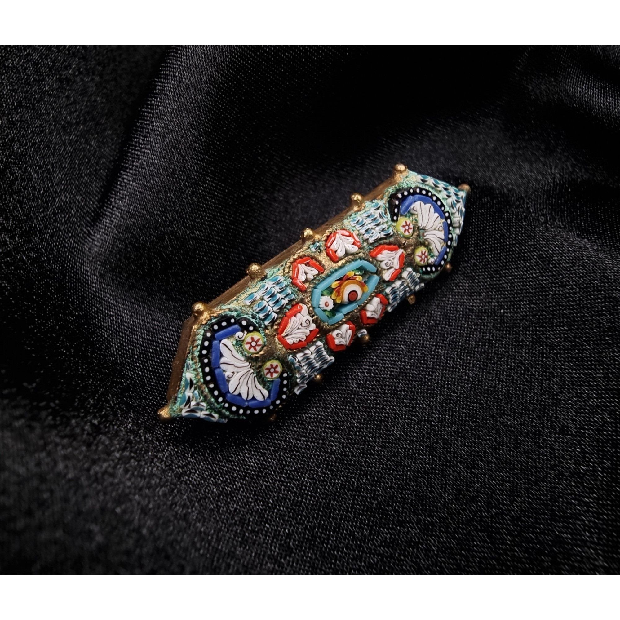 Vintage Vintage 1930s Italian Micromosaic Brooch Handcrafted With In Size ONE SIZE - 1 Thumbnail