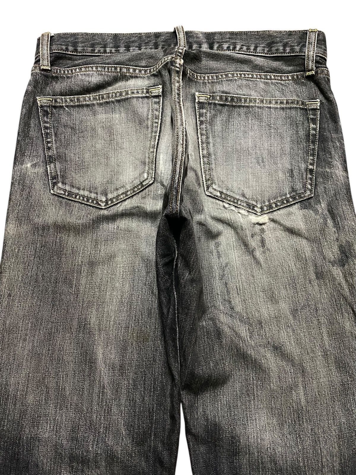 Jun Takahashi Black Denim Japanese Brand Uniqlo Jeans Faded Distressed Size US 32 / EU 48 - 4 Thumbnail