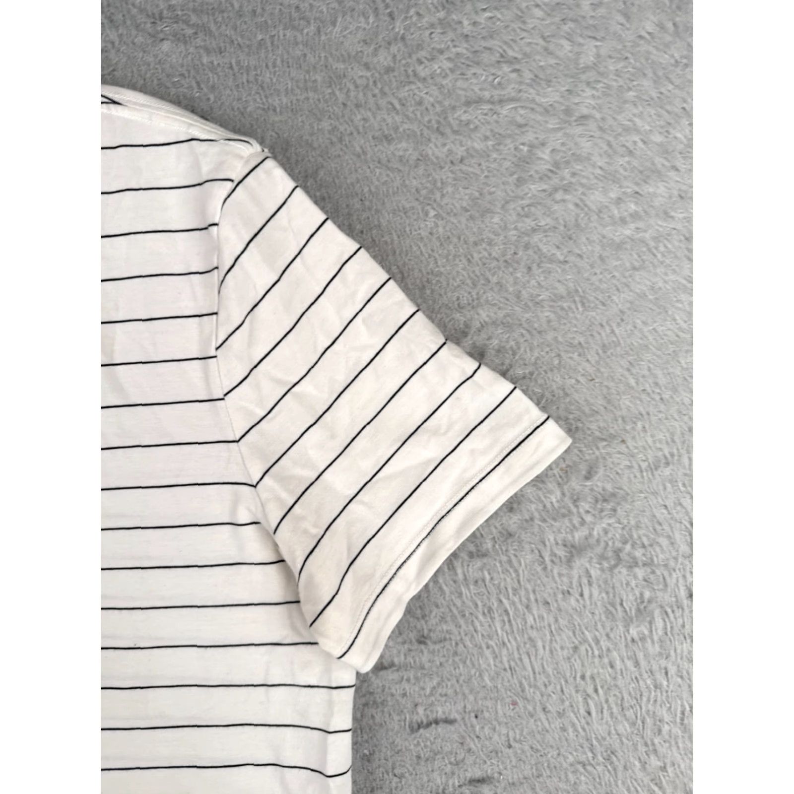 Lululemon Lululemon Shirt Women 4 White Stripe Pima Cotton Love Crew Gym Casual Size S / US 4 / IT 40 - 2 Thumbnail