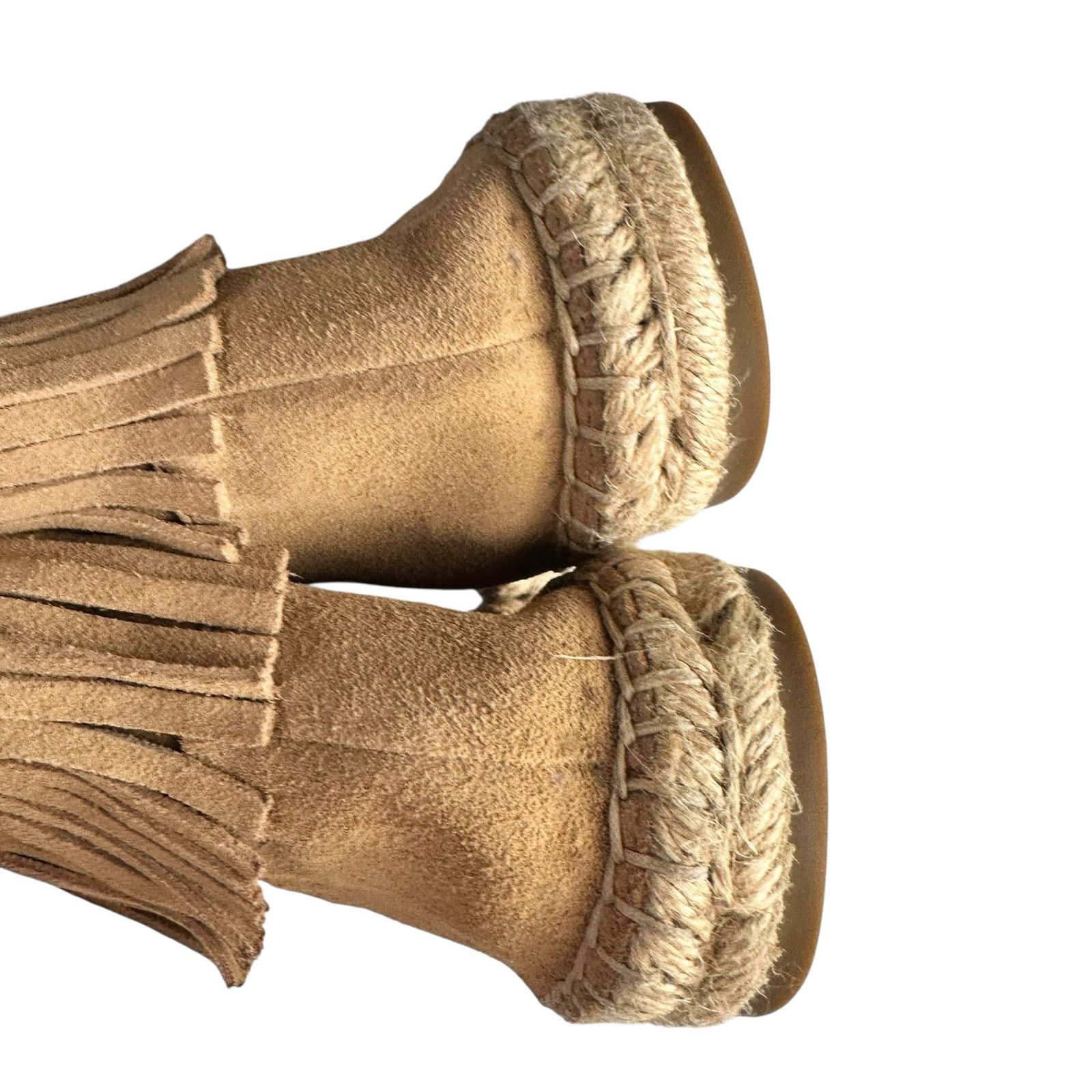 Joie Joie Genevieve Fringe Suede Espadrille Moccasin Boots 37.5 Size US 7 / IT 37 - 9 Thumbnail