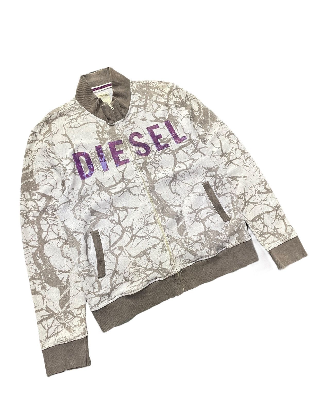 Diesel × Vintage Vintage Diesel AOP Tree Zip Up Cotton Jacket Size US L / EU 52-54 / 3 - 4 Thumbnail
