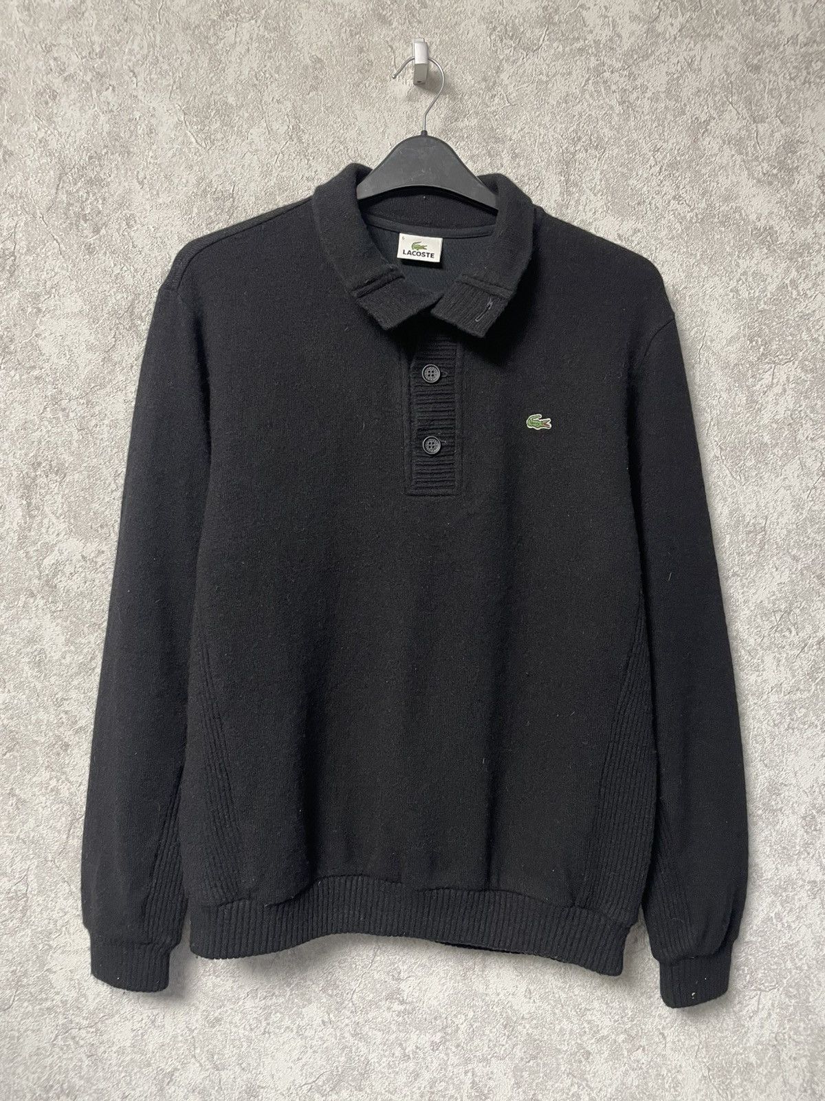 Lacoste Vintage Lacoste Black Wool Sweater Size US L / EU 52-54 / 3 - 1 Thumbnail