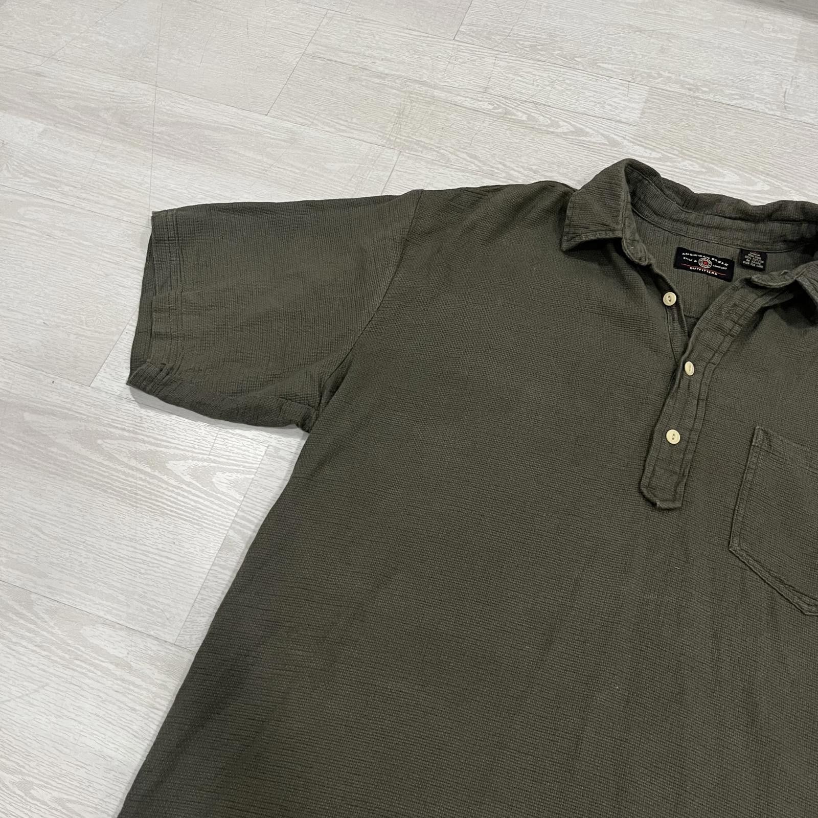 Other American Eagle Outfitters Polo Shirt XL - Olive Green Size ONE SIZE - 3 Thumbnail