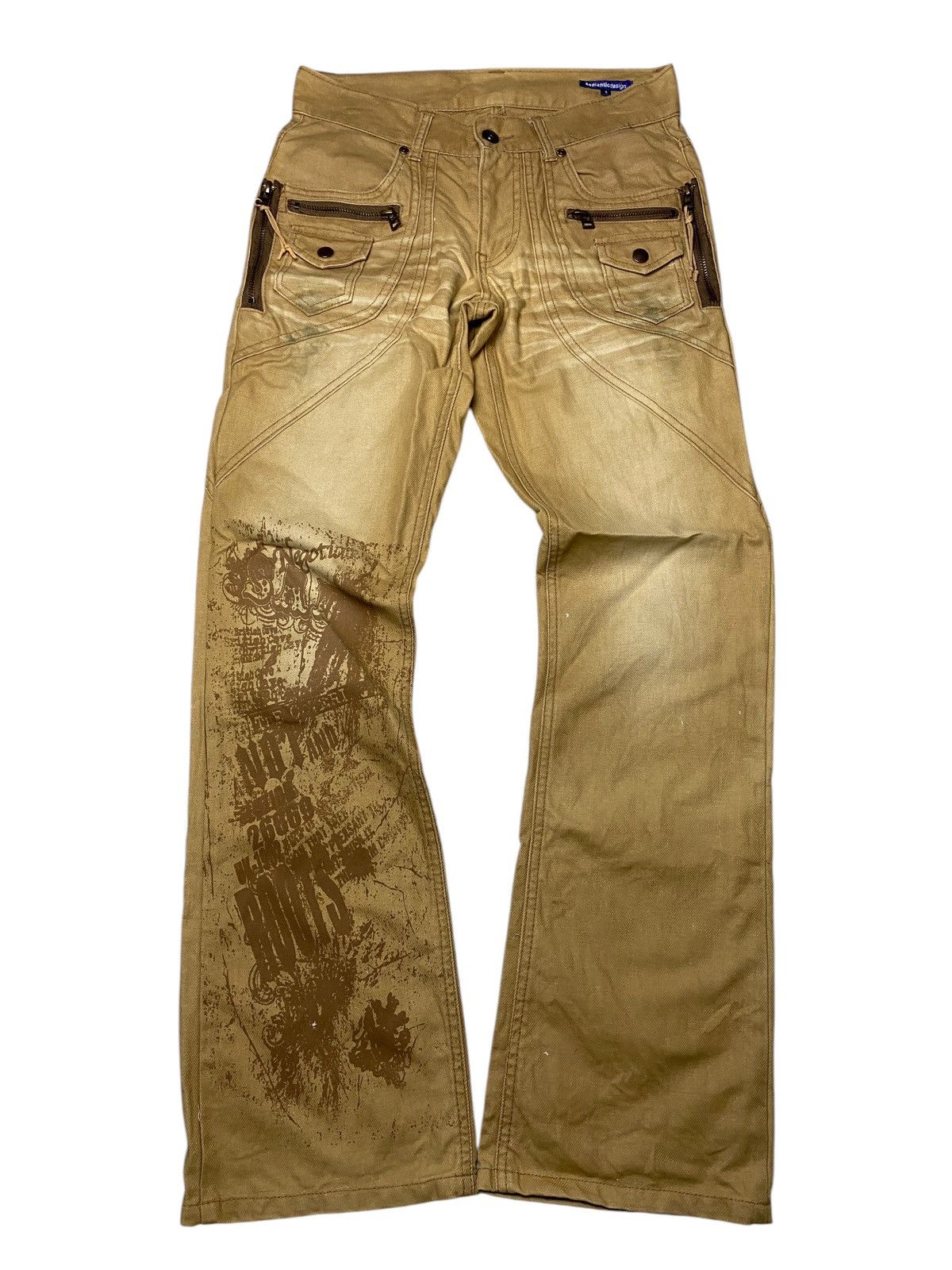 If Six Was Nine 2000's Semantic Design Multipocket Clawmark Tribal Pants Size US 28 / EU 44 - 1 Thumbnail