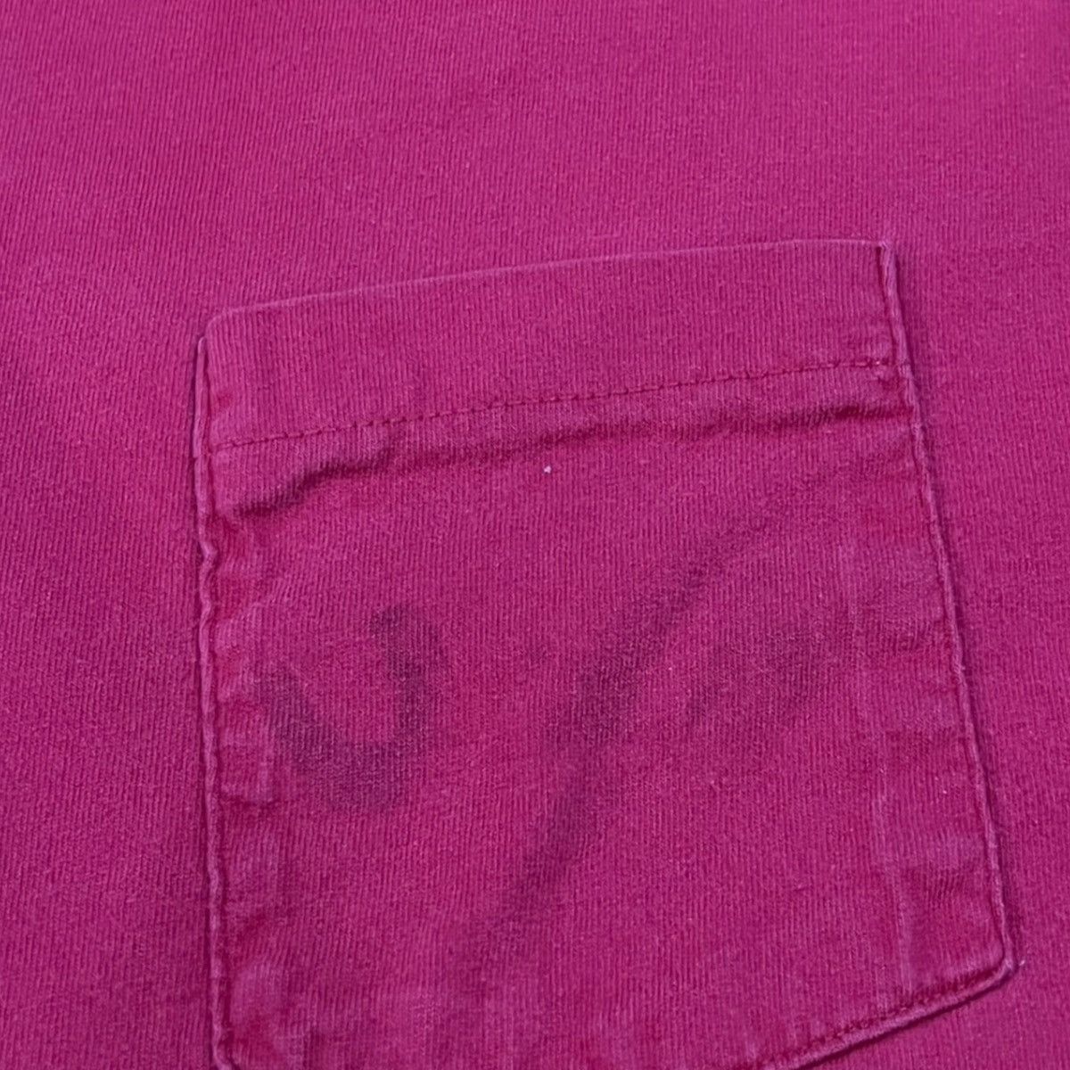Vintage Vintage 90s Red Pocket Tee Shirt Made in USA XL Size US XL / EU 56 / 4 - 4 Thumbnail