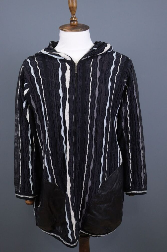 Image of Coogi Cardigan Sweater in Black, Men's (Size 2XL)