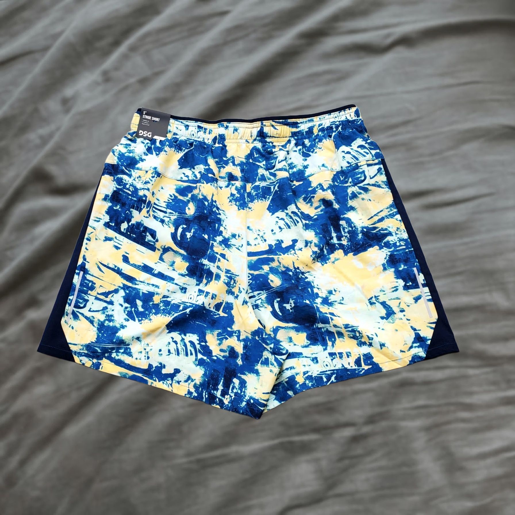 Vintage DSC Stride Shorts Mens M Multi Tie Dye Athletic Fit Stretch Brief Lined Pull On Size US 31 - 1 Thumbnail